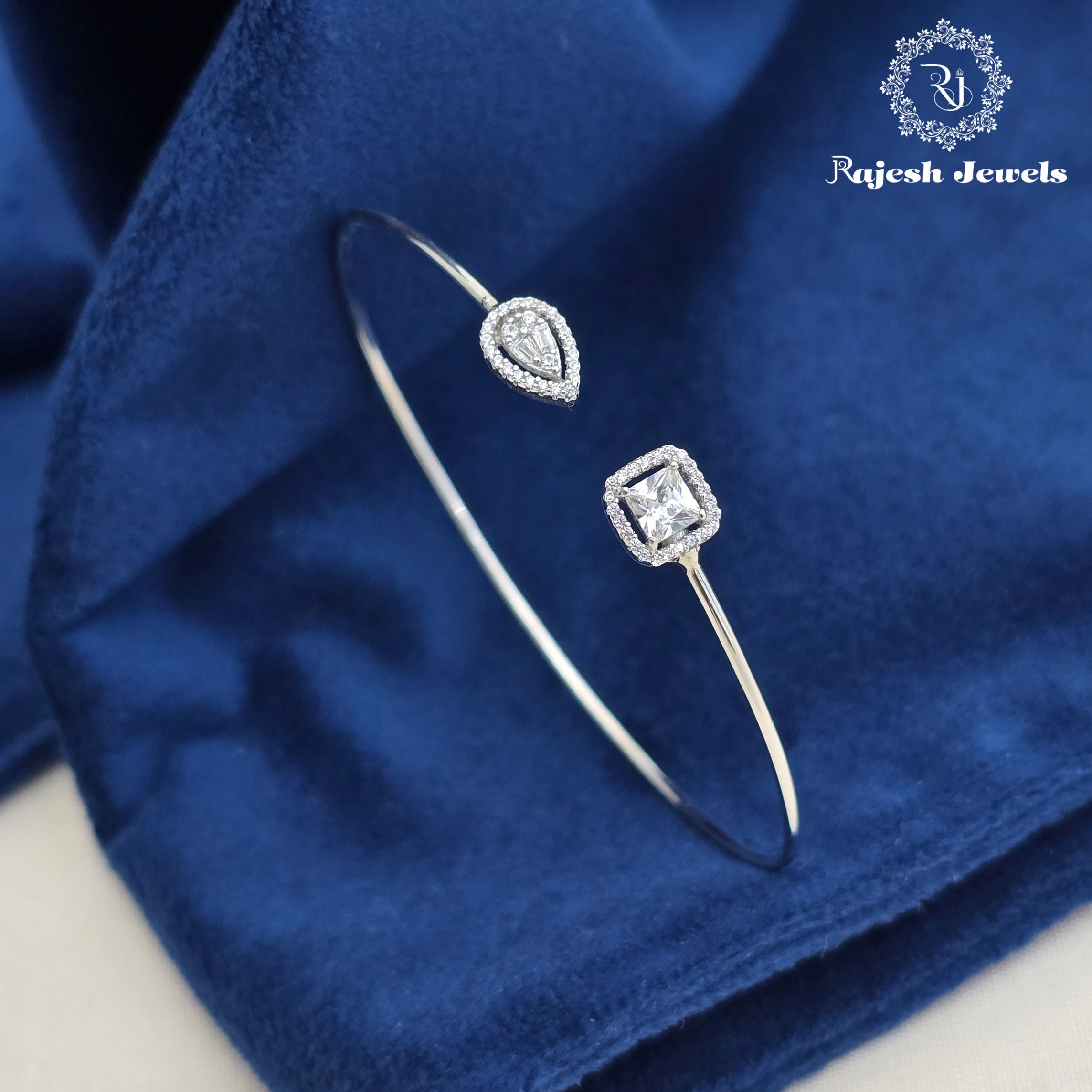 Enchanting Cz Sleek Flexi Hand Kada