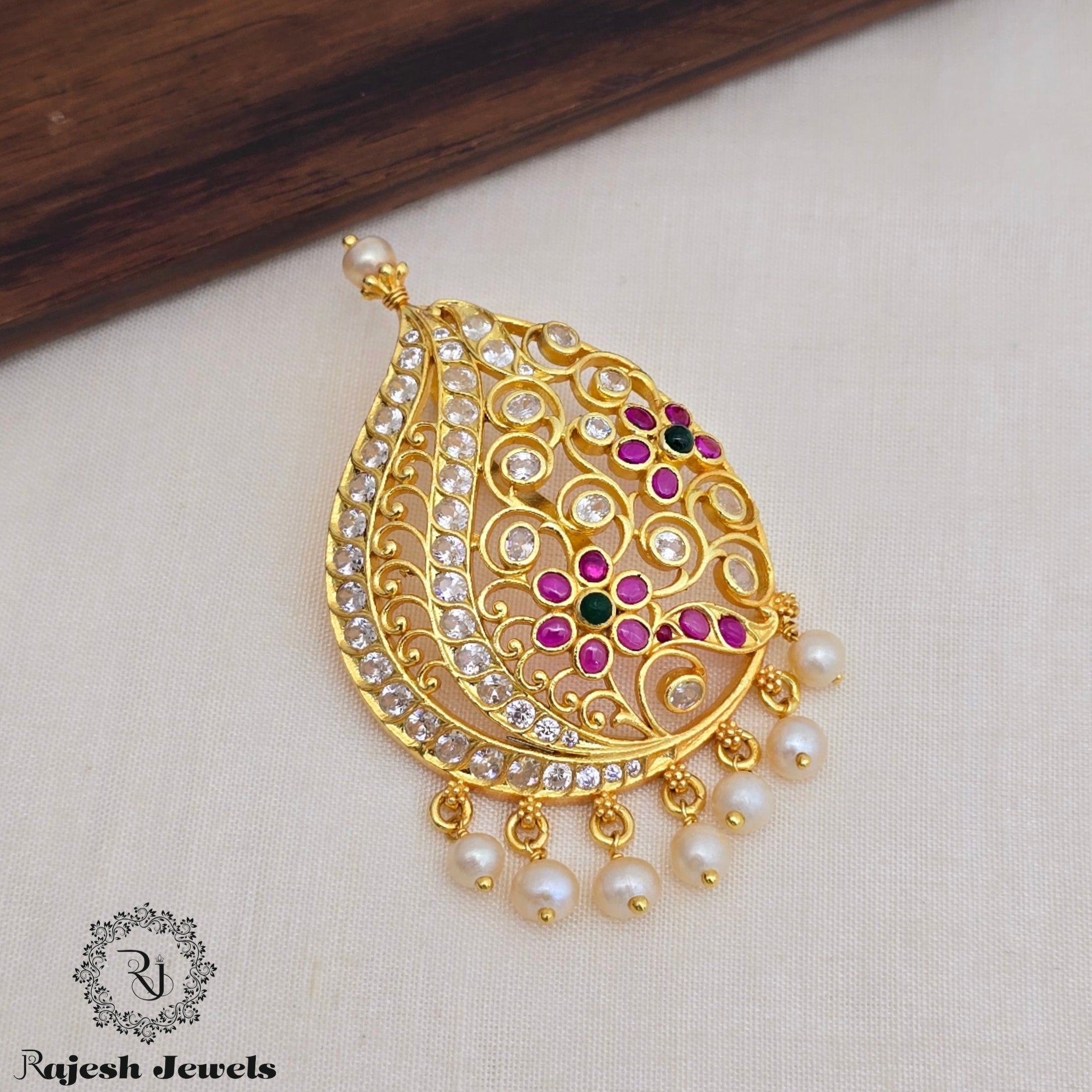 Shimmering Cz Gold Plated Pendant