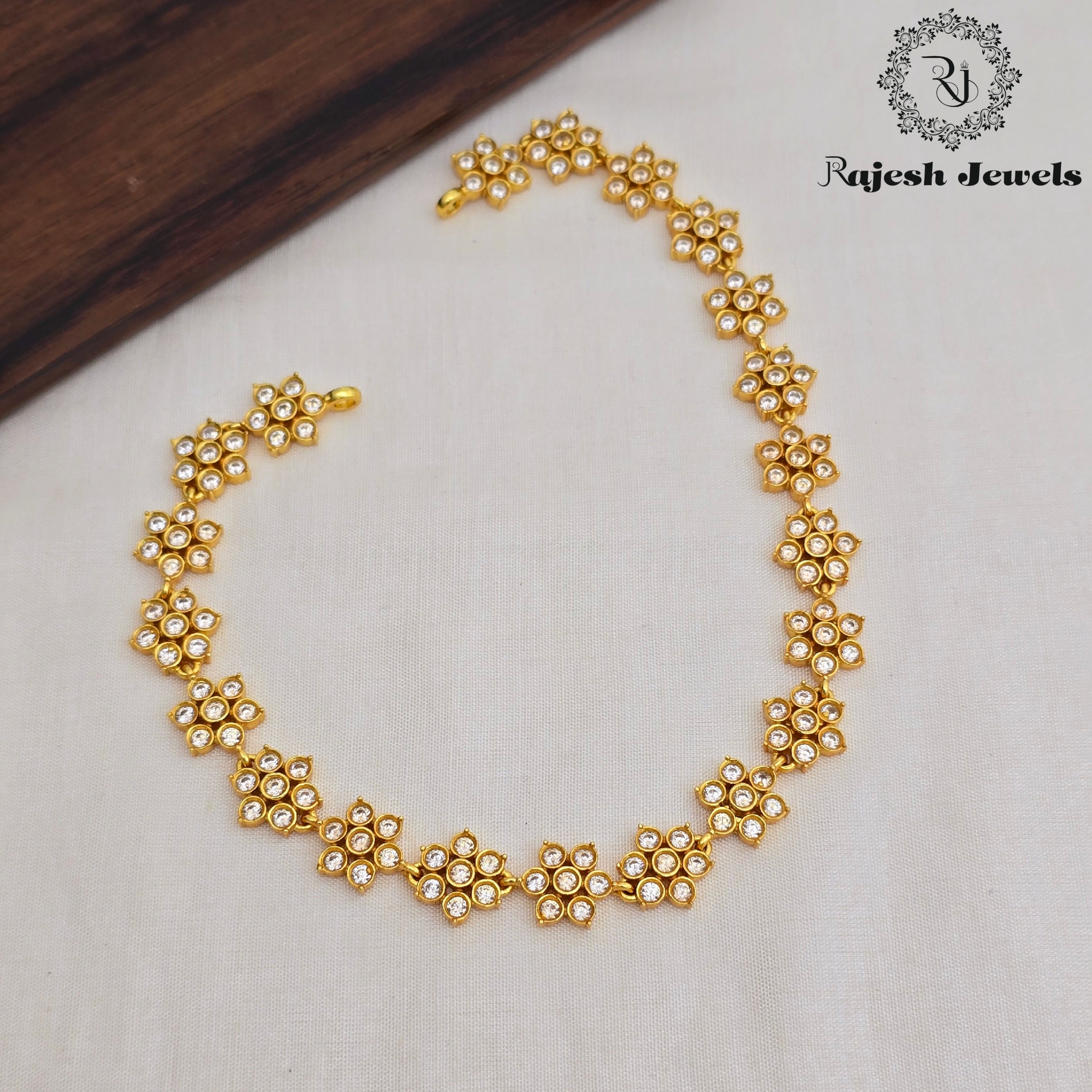 Dazzling Nakshatra Cz Gold Polished Necklace