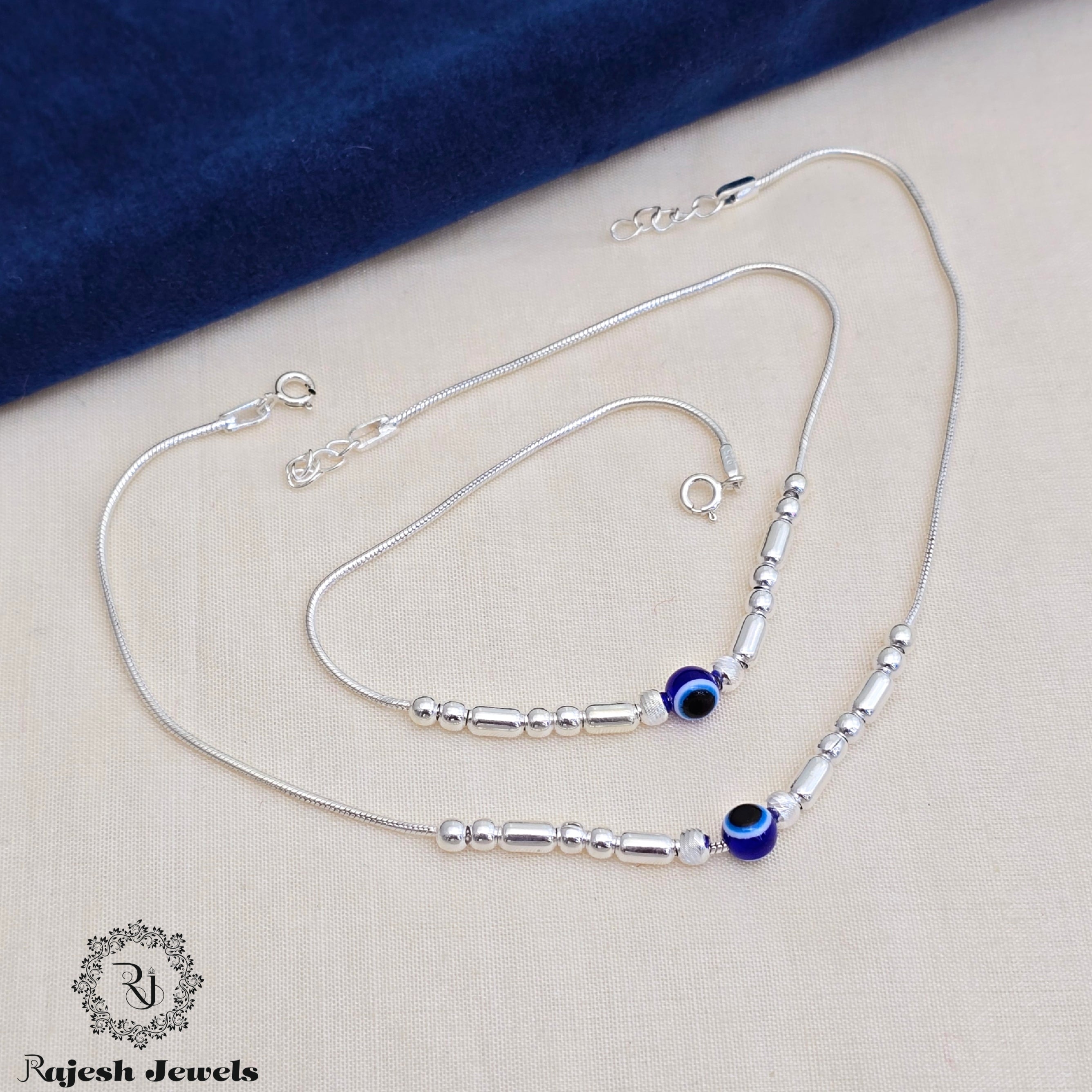 Gorgeous Evil Eye Silver Anklet