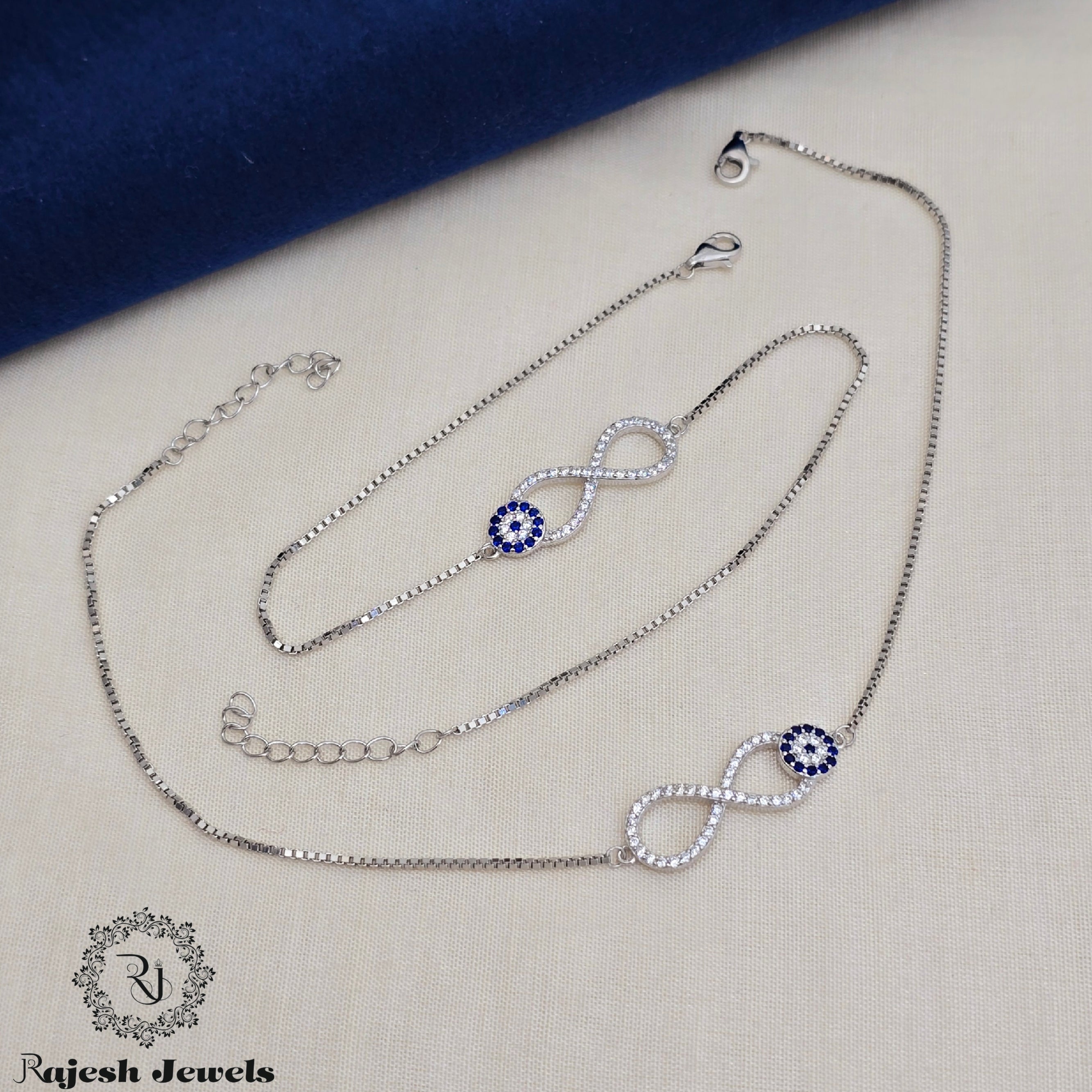 Infinity Evileye Fusion Cz Sleek Anklets