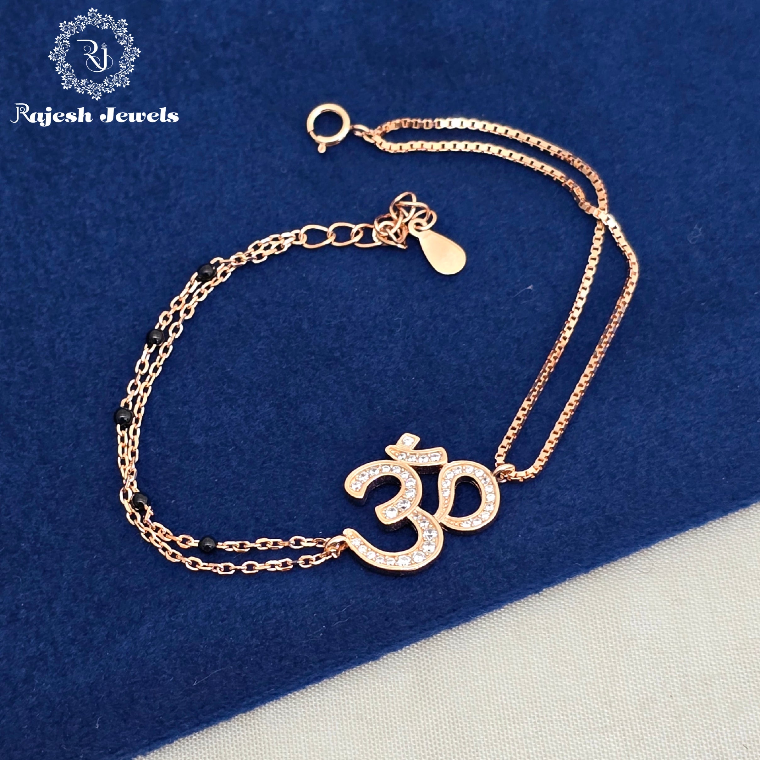 Blackbead Om Rosegold Bracelet