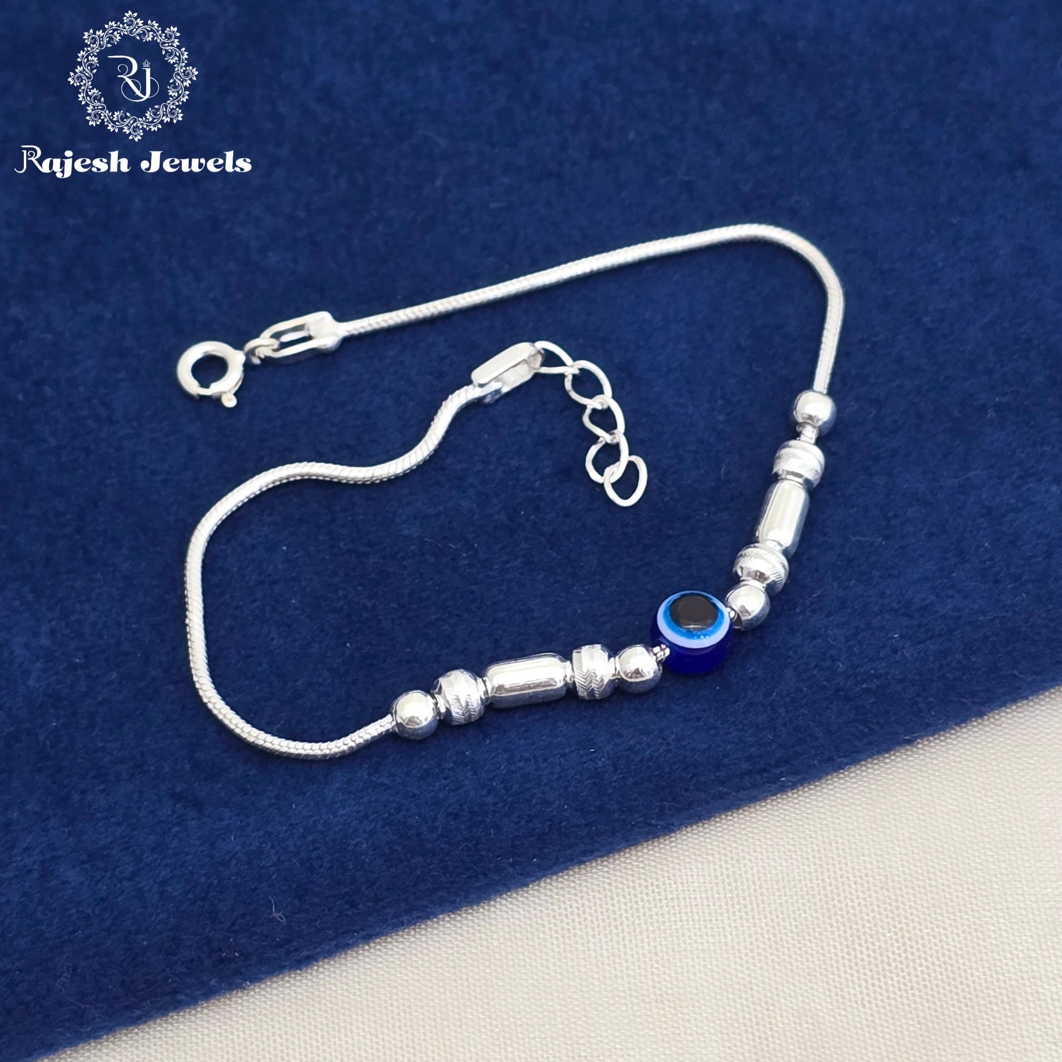 Vibrant Evil Eye Silver Bracelet