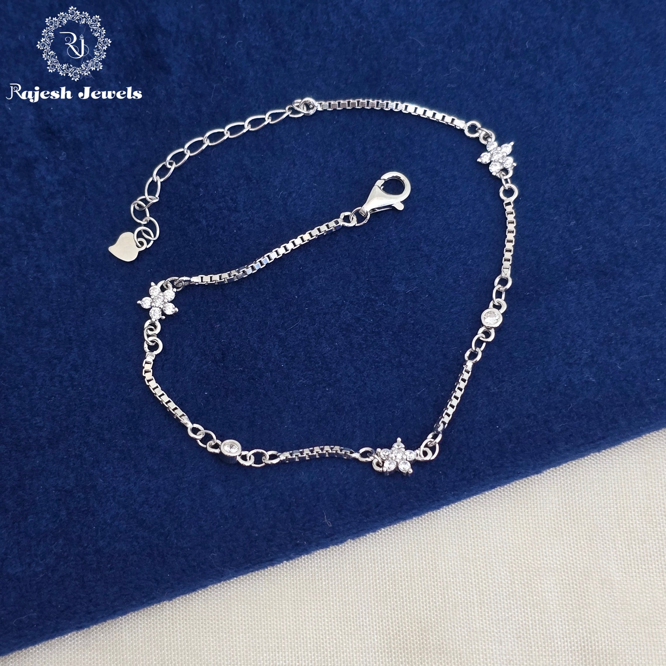 Sparkling Rodhium Finish Ladies Bracelet