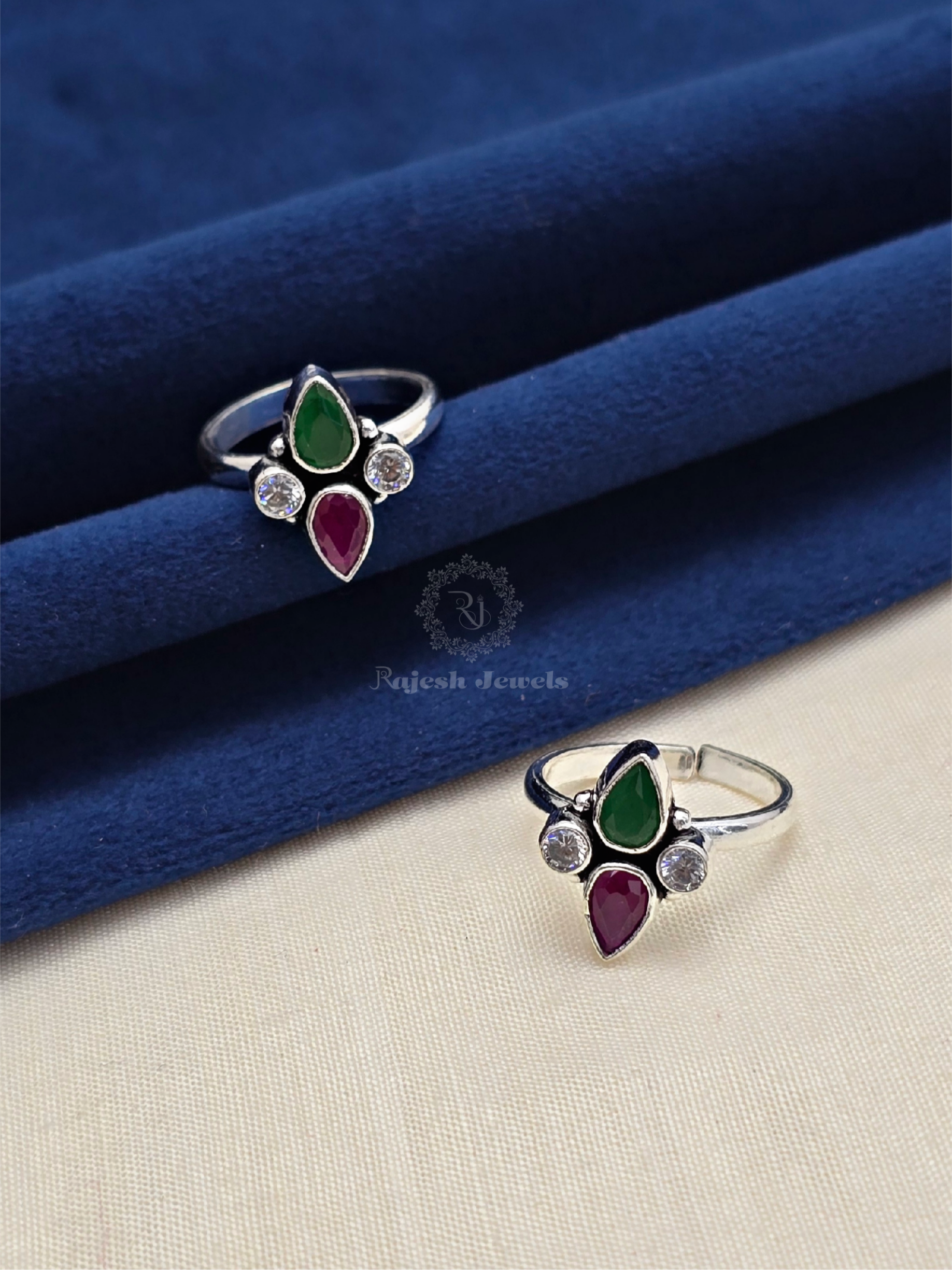 Fantastic Multi Coloured Cutstone Toerings