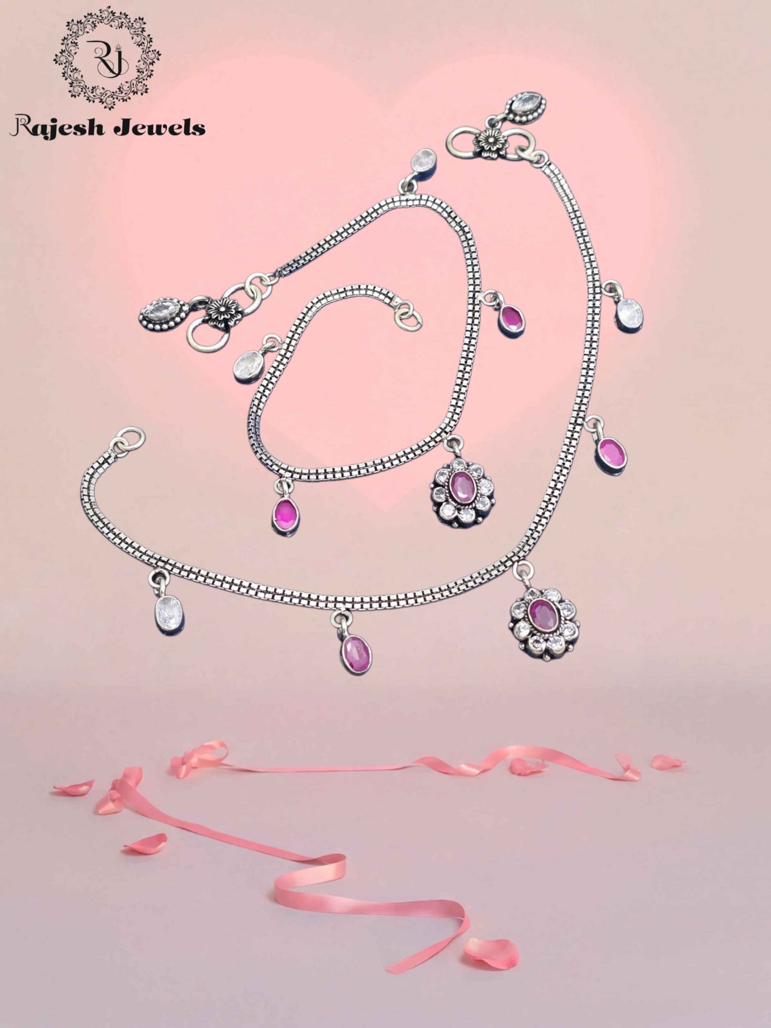 Luxurious Droplets Cutstone Anklet