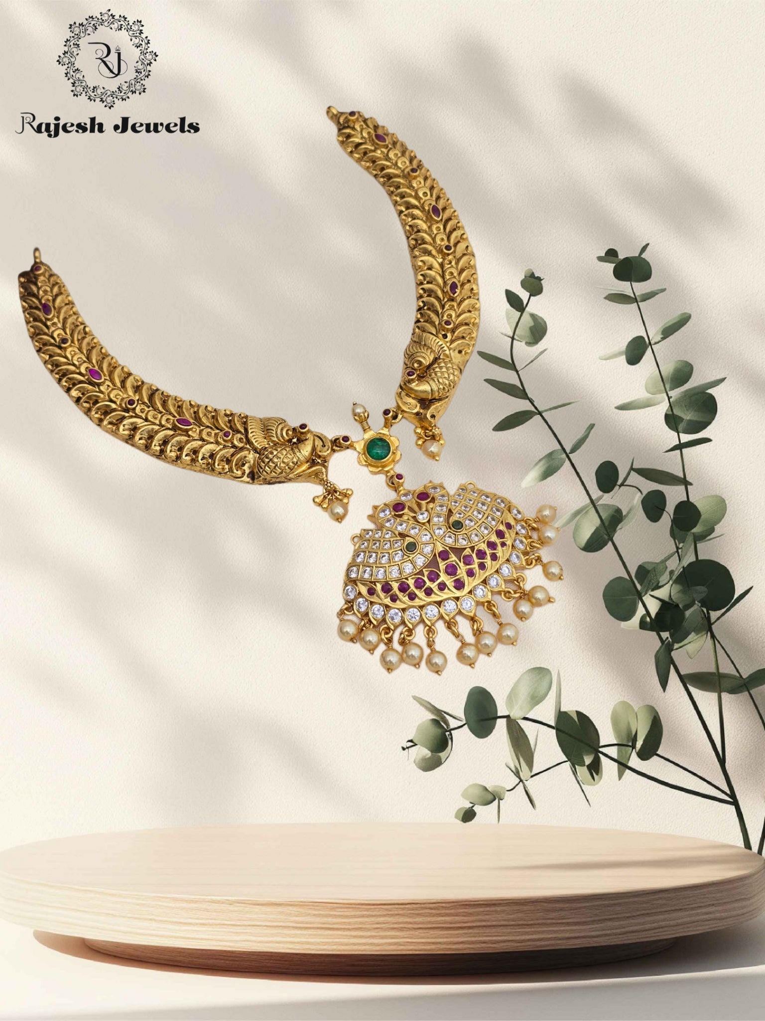 Stunning Peacock Antique Finish Necklace