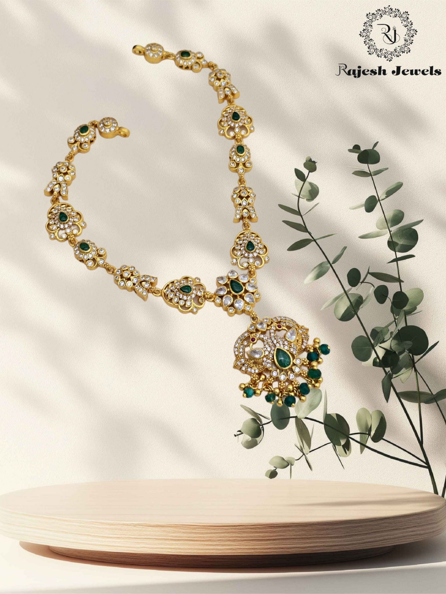 Winsome Cz Gold Polished Necklace
