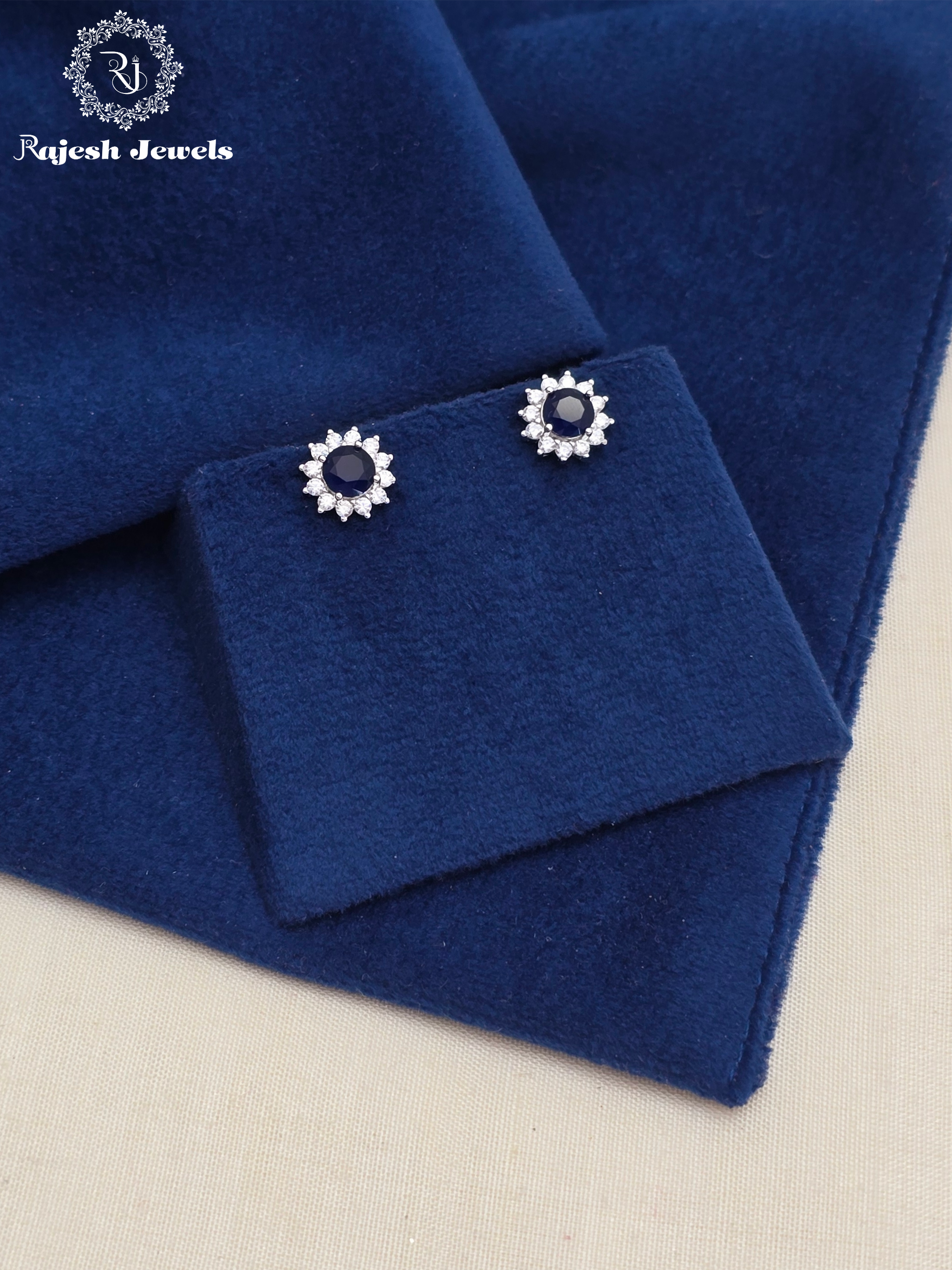 Stunning Royal Blue South Screw Studs Earrings