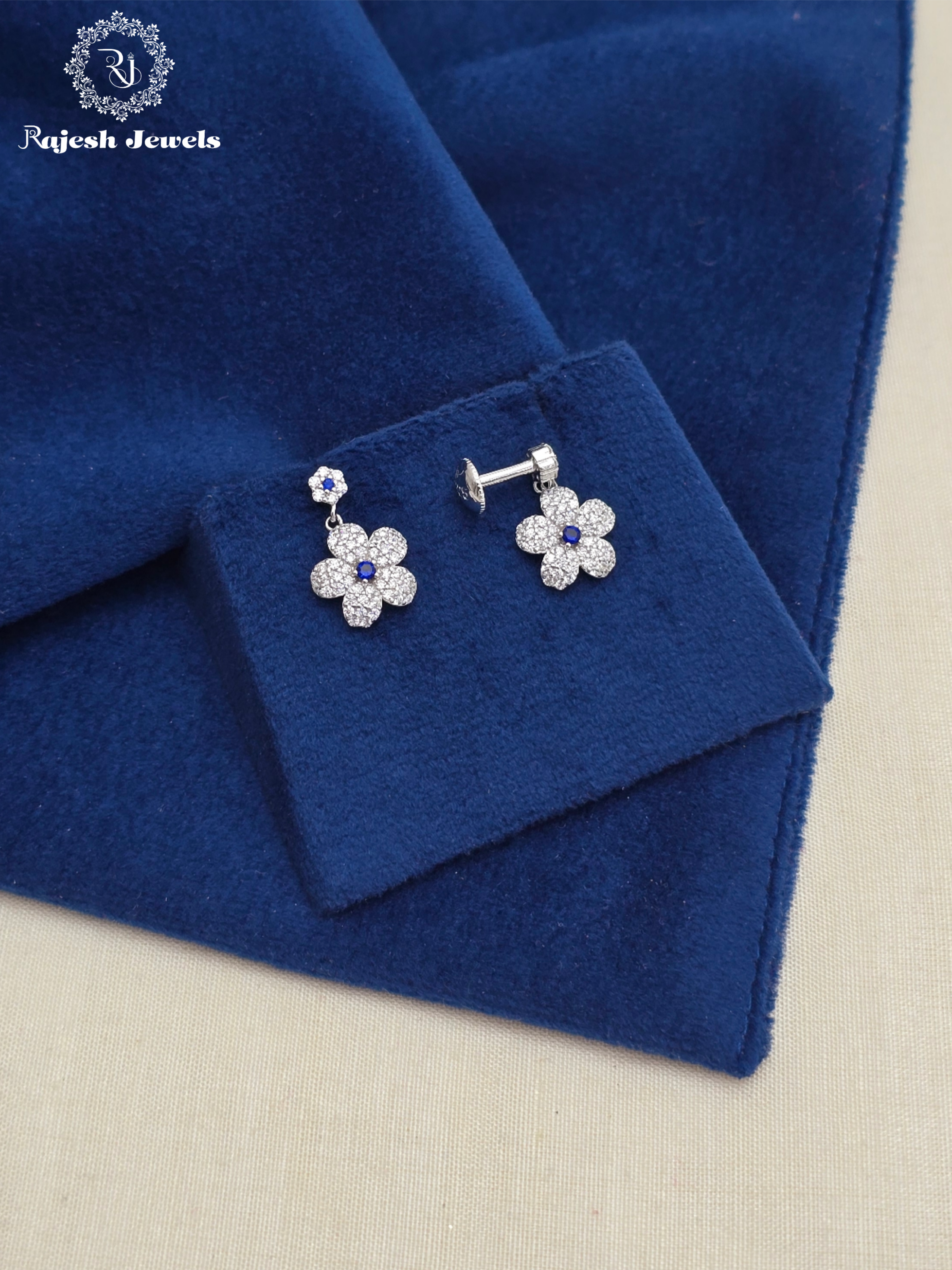 Enlightening Floral Cz Minimalistic Earrings