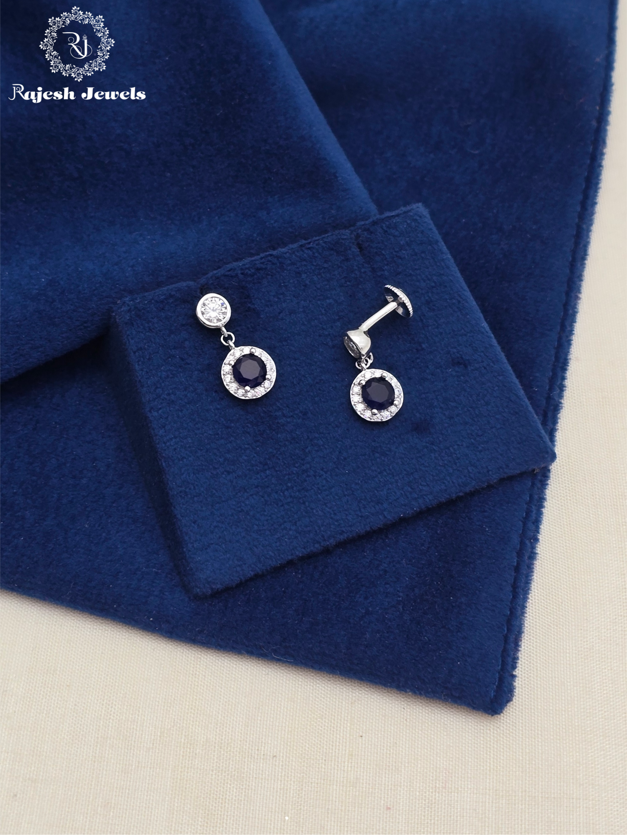 Elegant Royal Blue South Screw Hangings Earrings