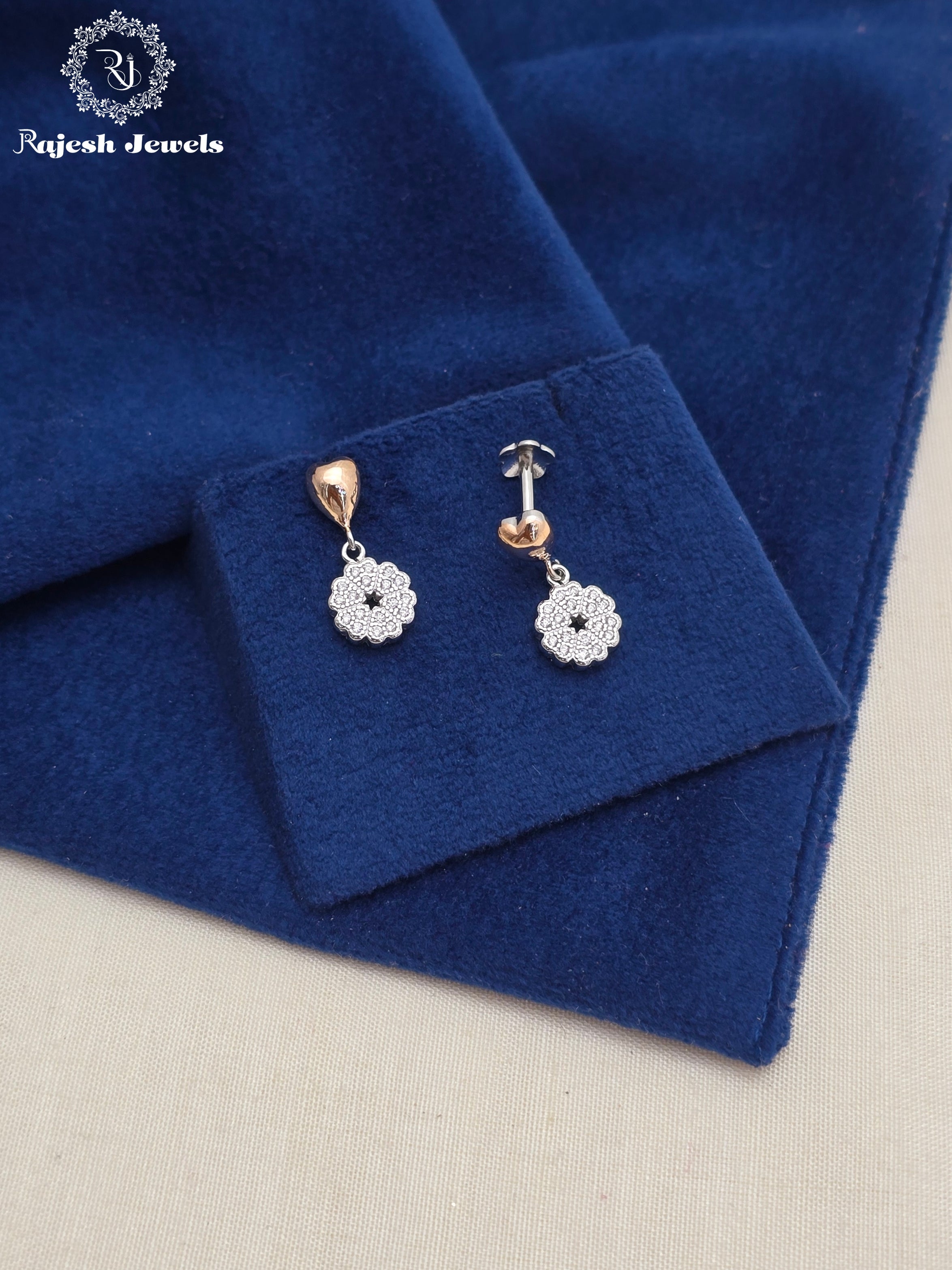 Mesmerizing Dual Finish Hanging Earrings