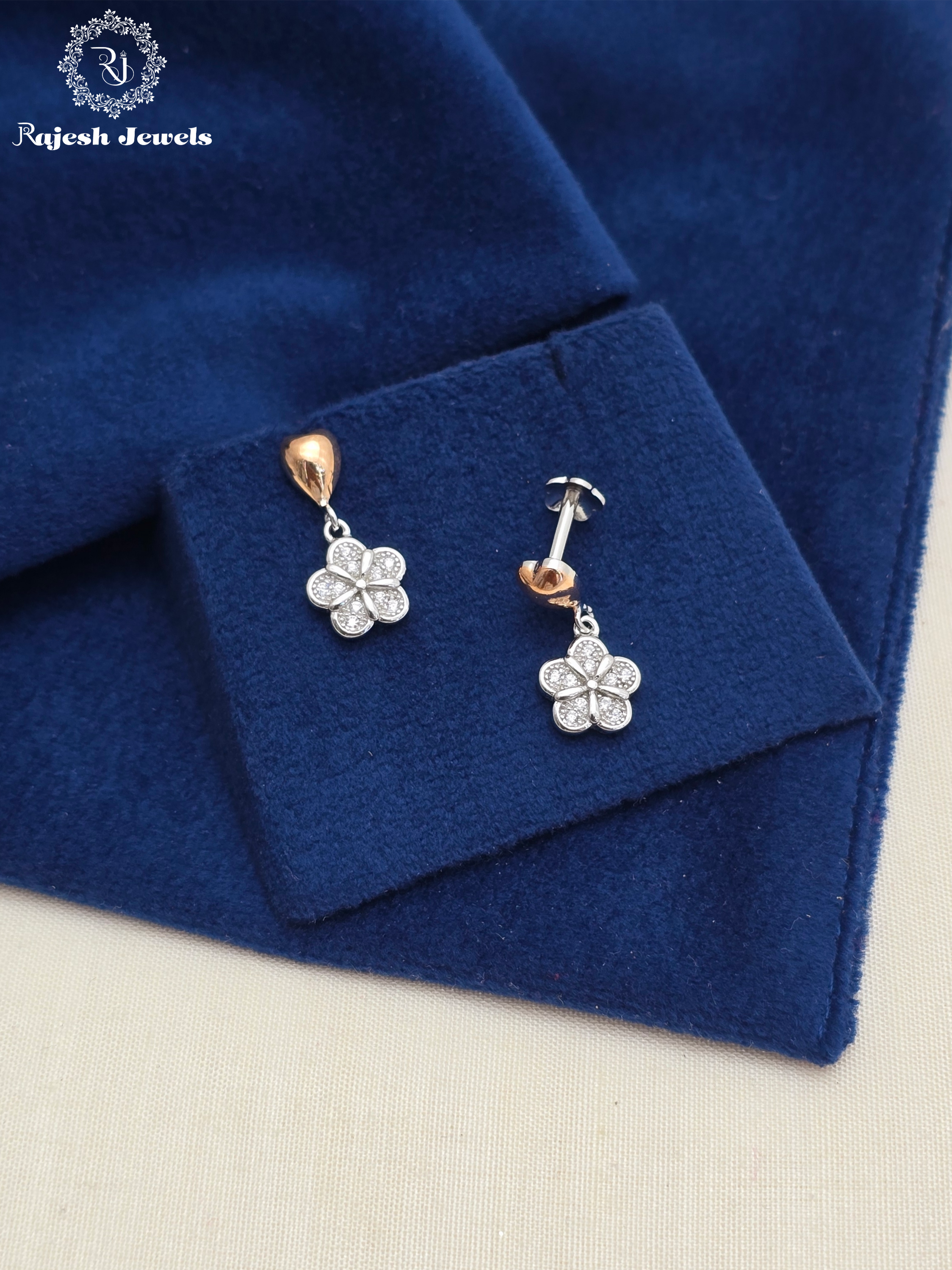 Enchanting Dual Finish Hanging Earrings