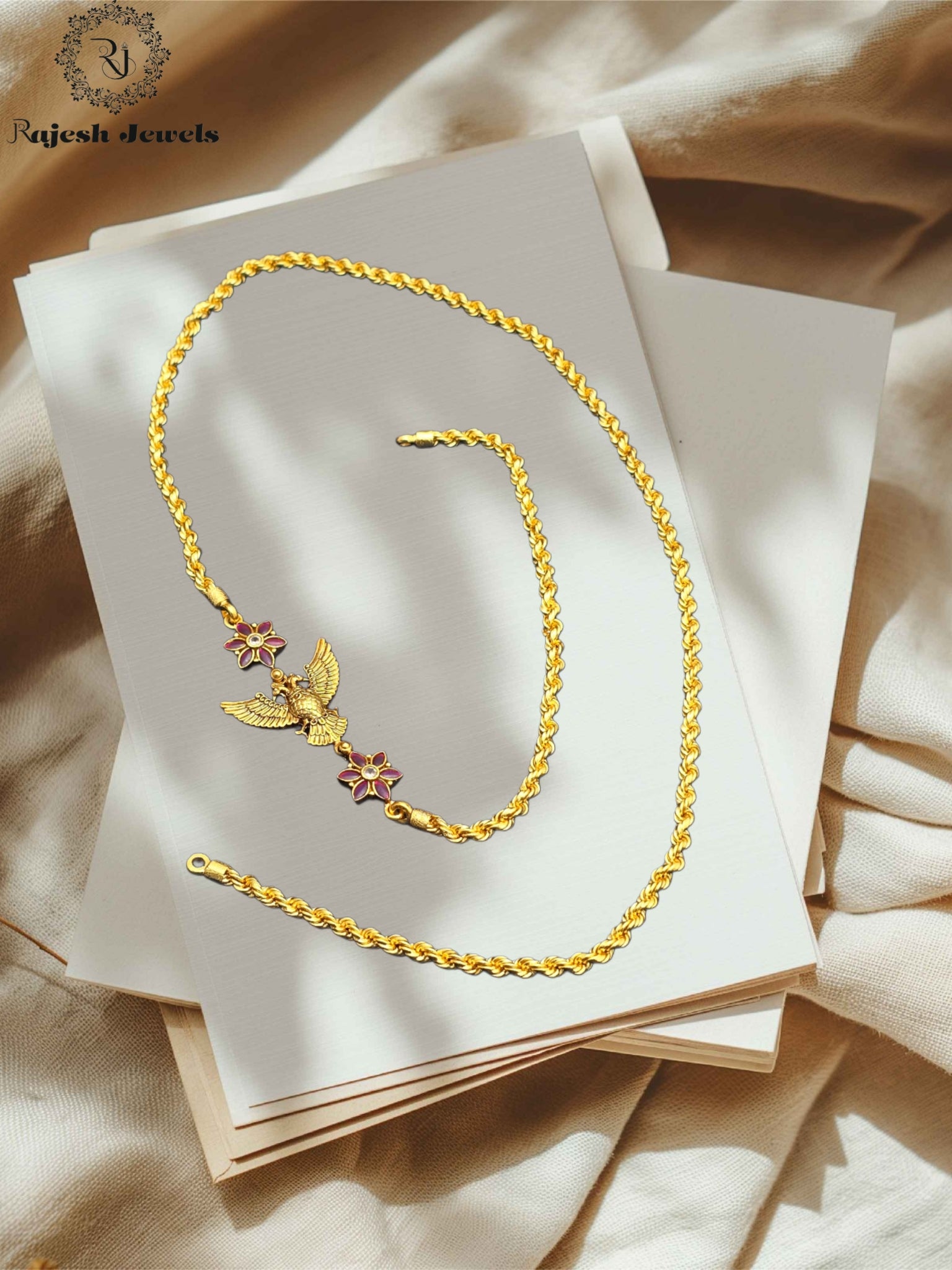 Garuda Mop Antique Finish Long Chain