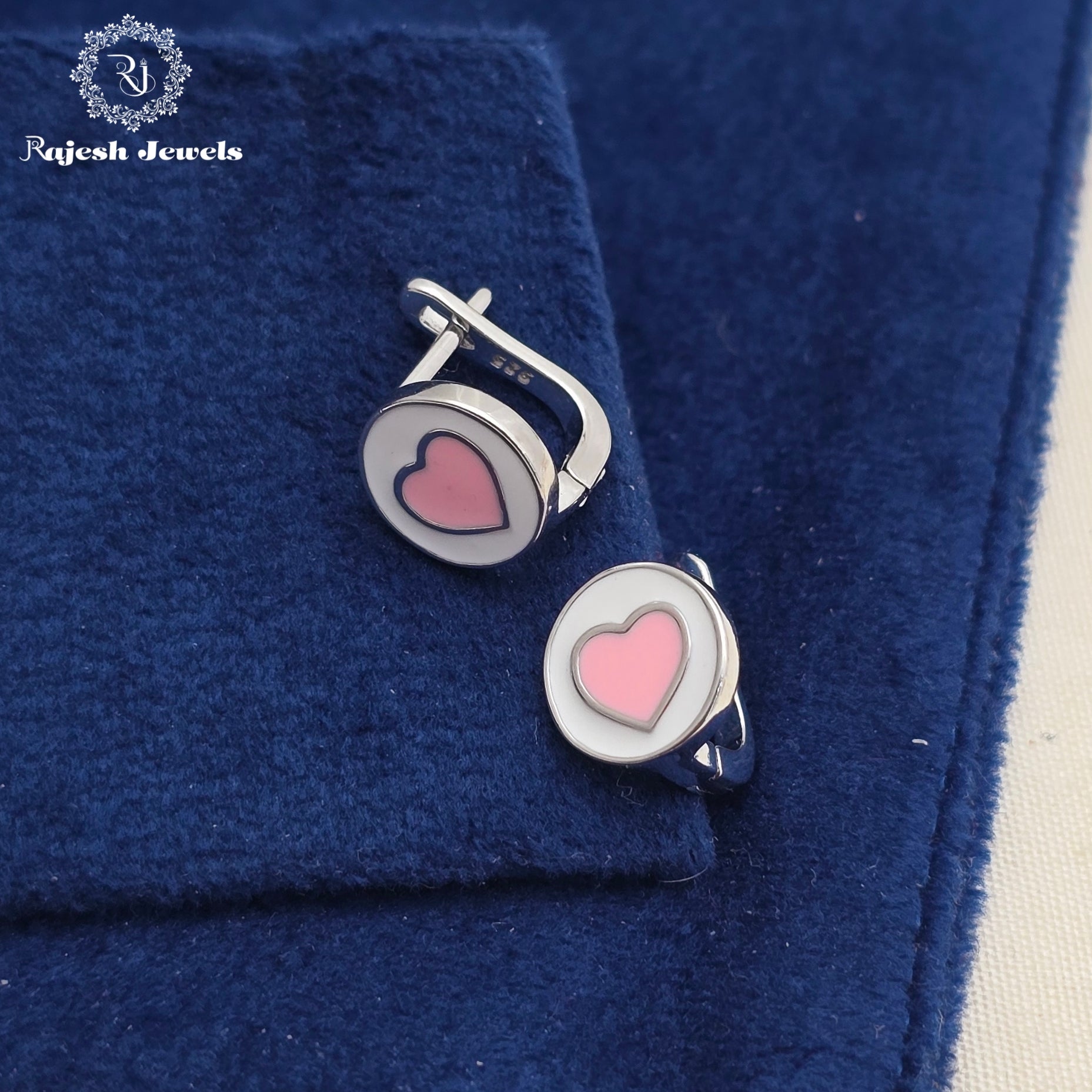 Vibrant Pink Heart Bali Earrings