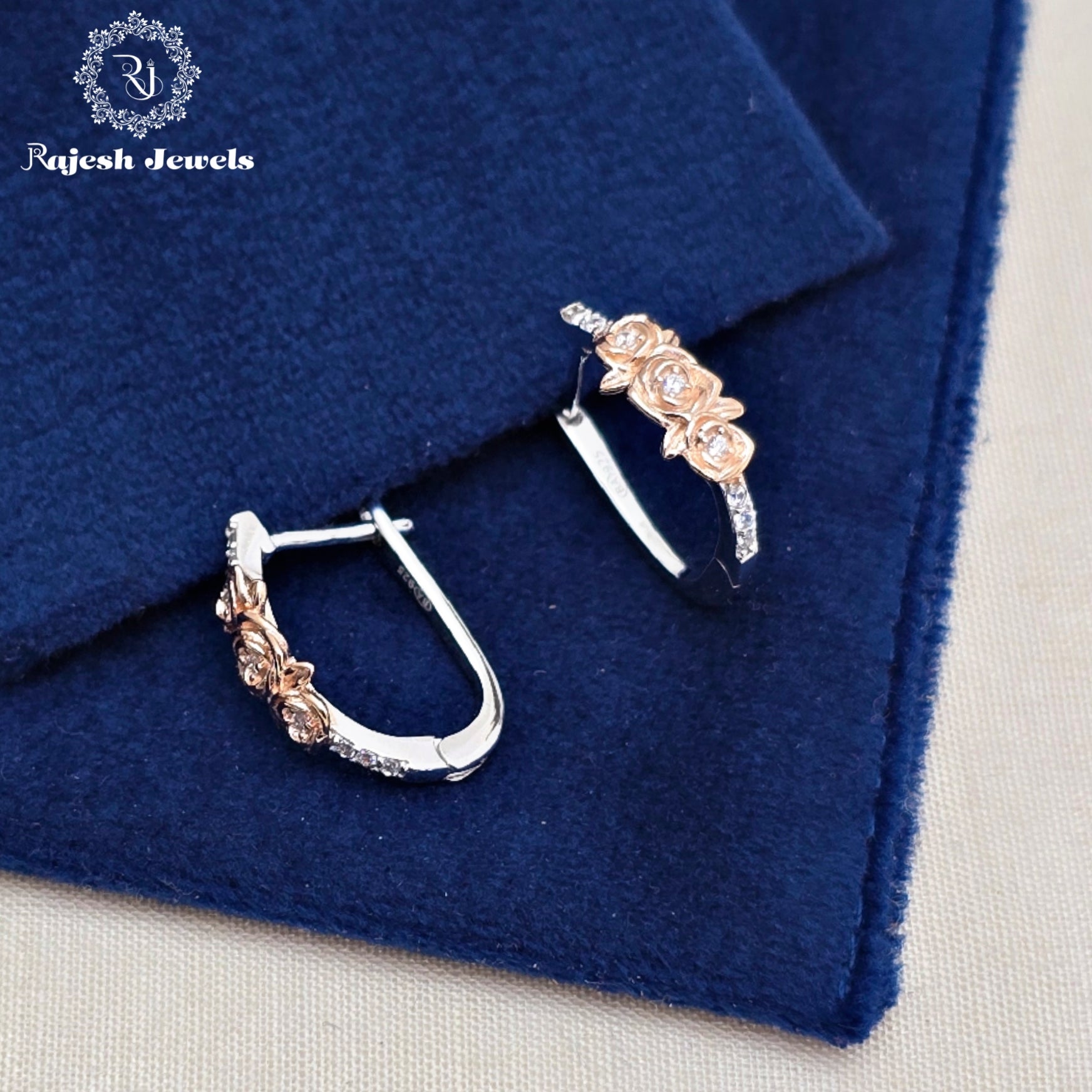 Attractive Roses Dual Finish Bali Earrings