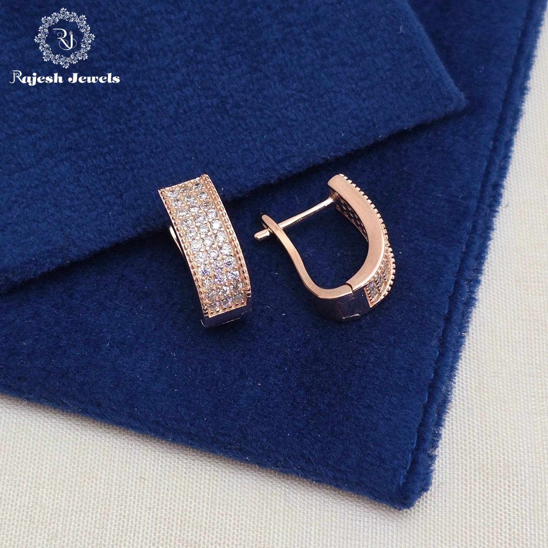Mesmerizing Rosegold Finish Bali Earrings