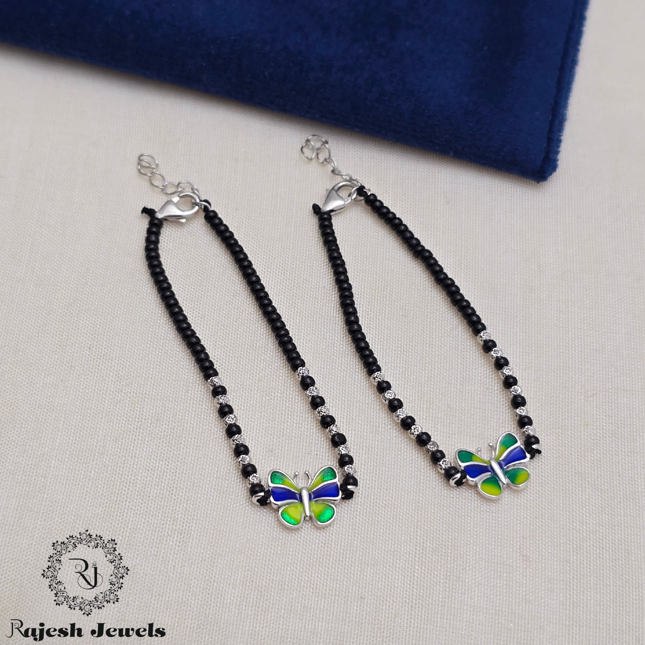 Aesthetic Butterfly Blackbead Baby Bracelet