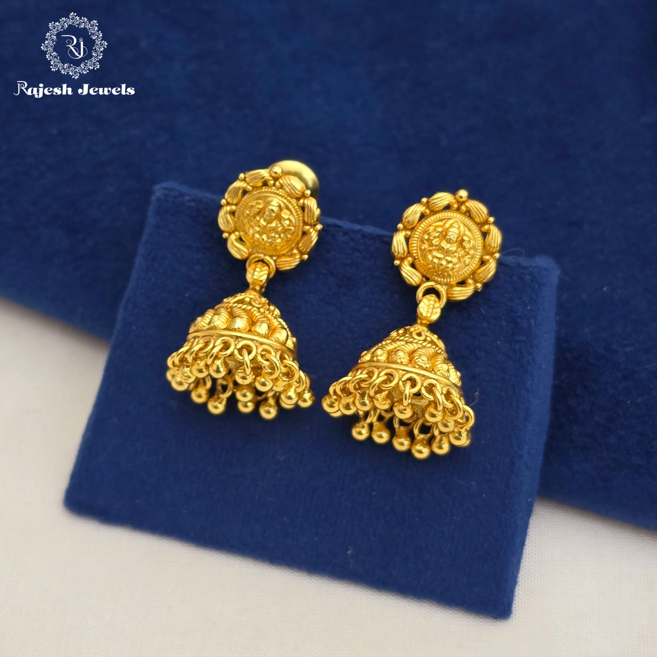Traditional Silver Gold Polished Jumka Earrings