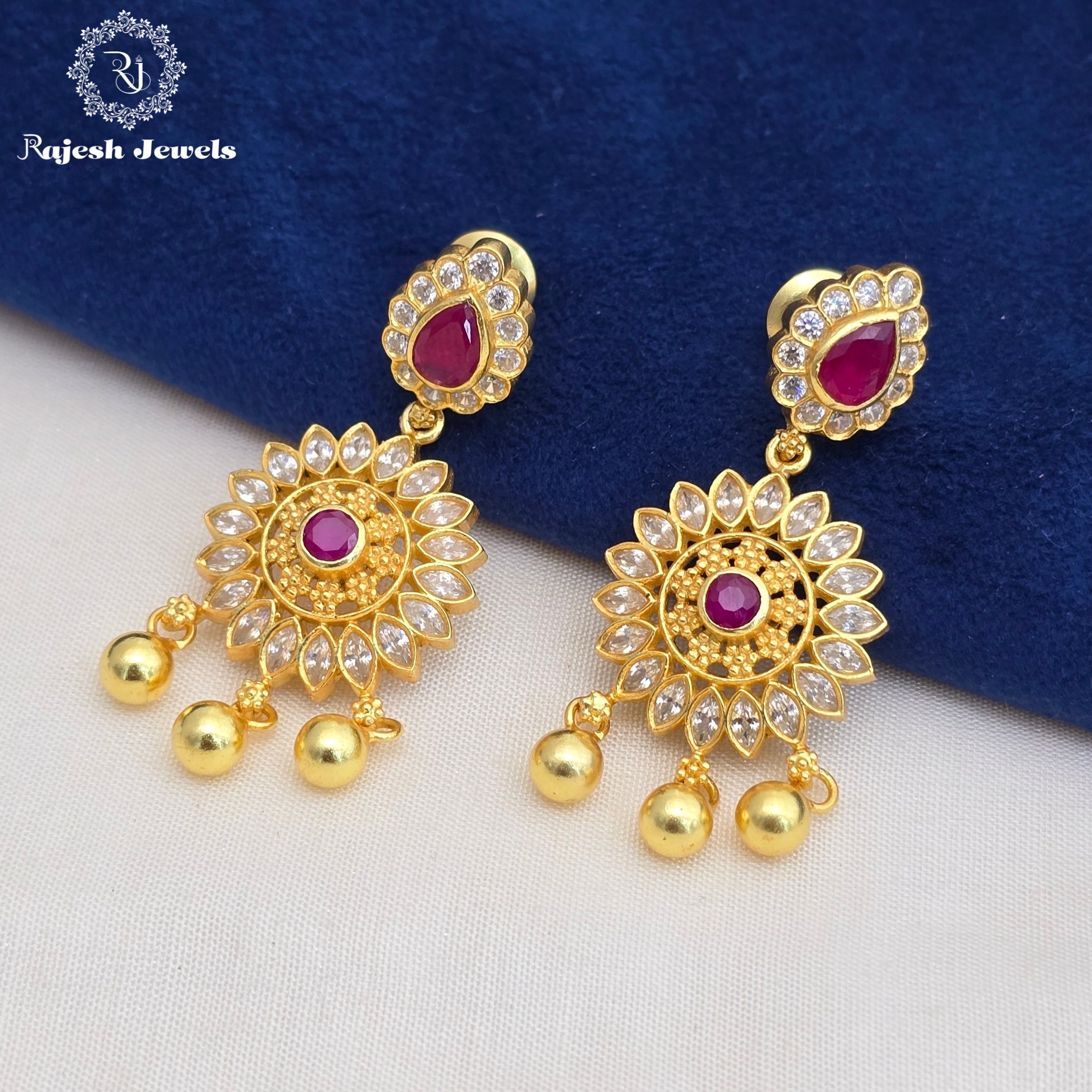 Shimmering Silver Gold Polished Earrings