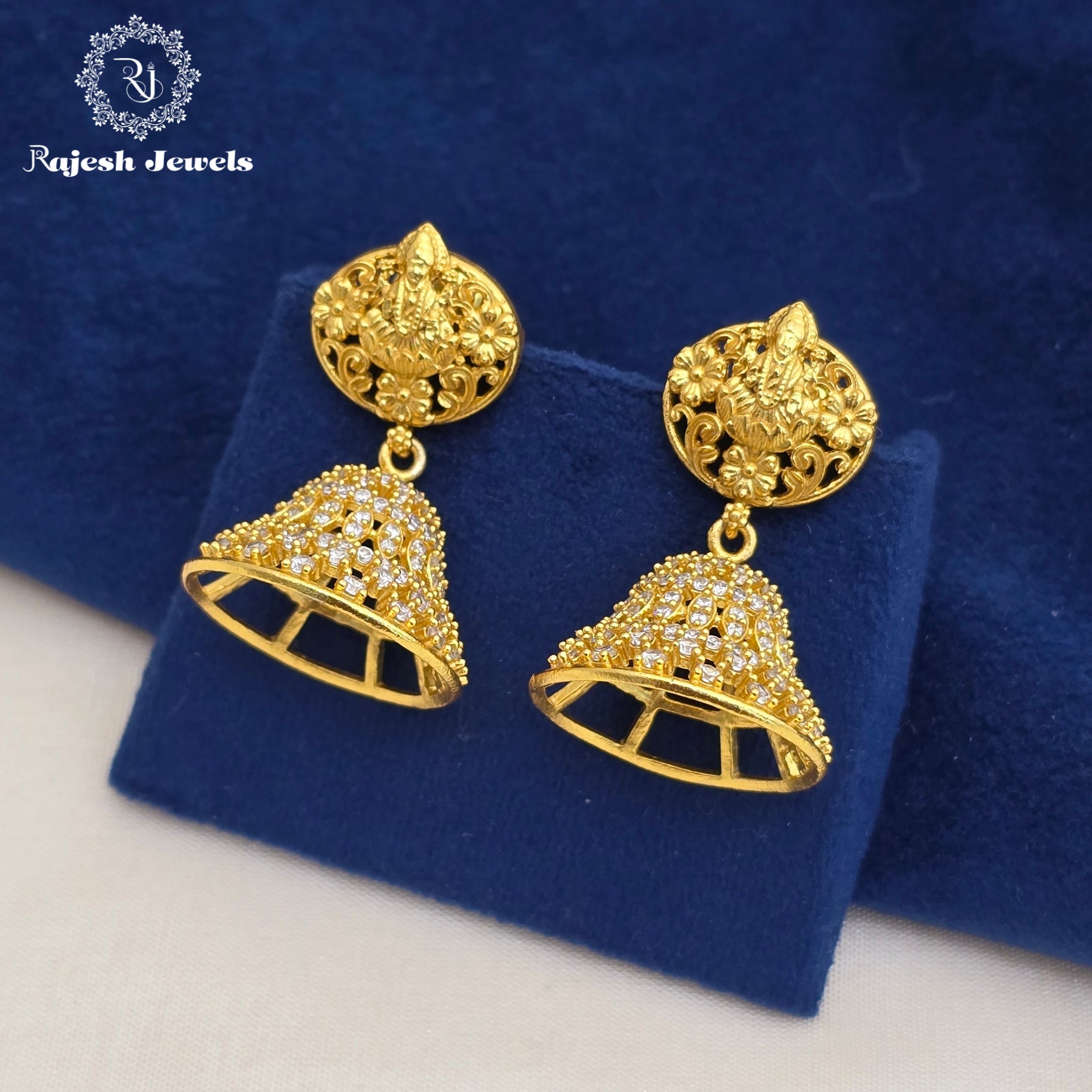Adorable Cz Silver Gold Polished Jumka