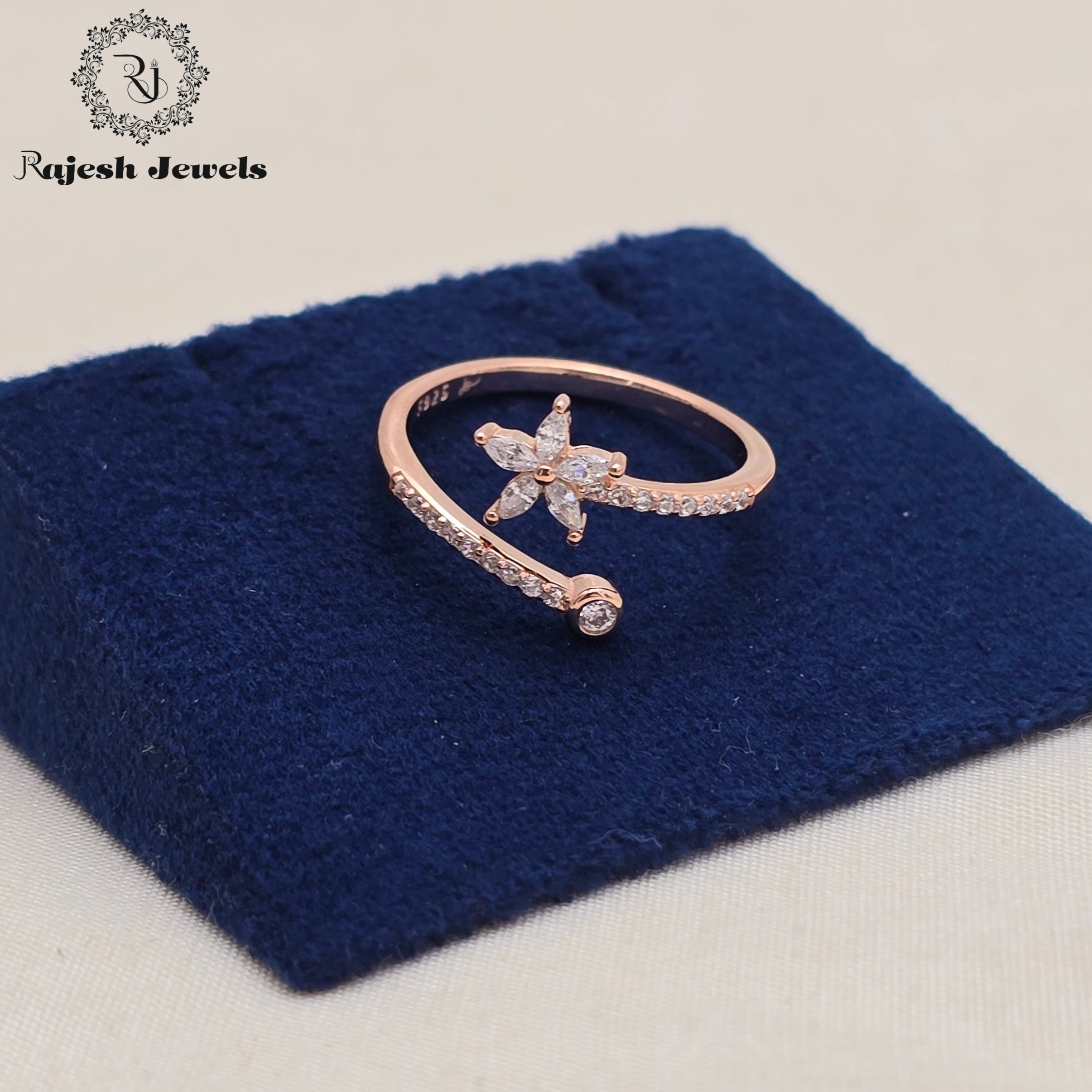 Vibrant Rosegold Finish Ladies Finger Ring