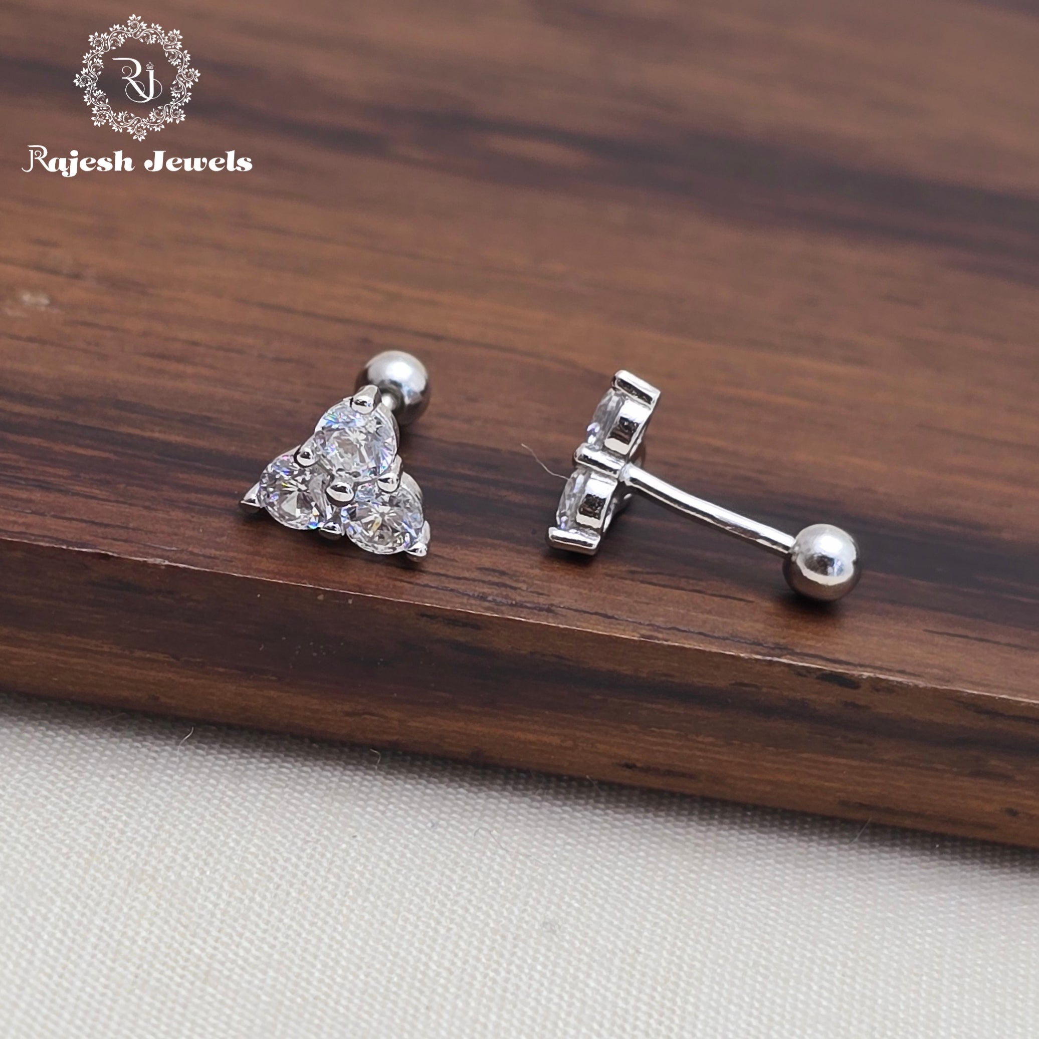 Graceful Cz Second stud Earrings