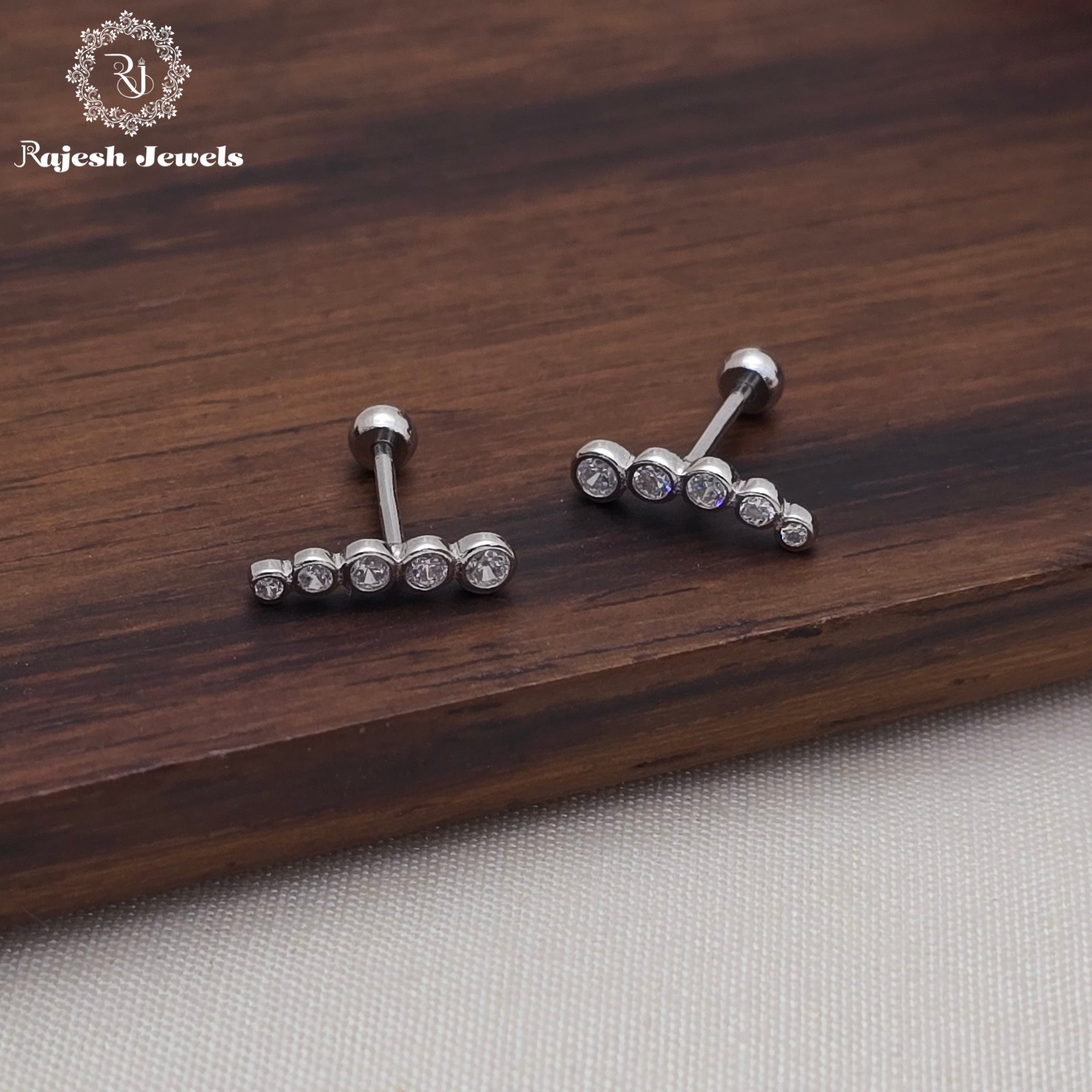 Glorious Cz Second Stud Earrings