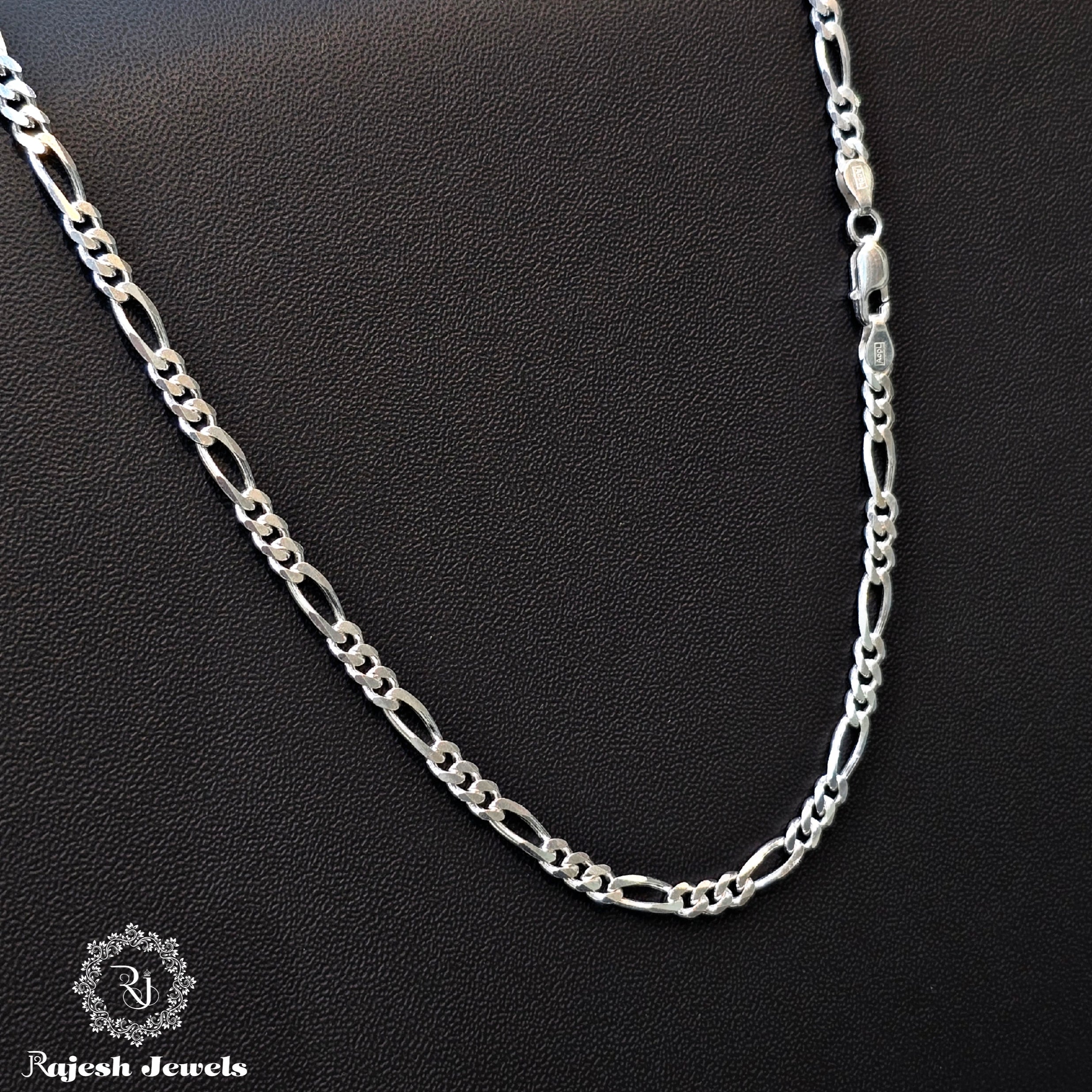 Thick Figaro Sterling Silver Neckchain