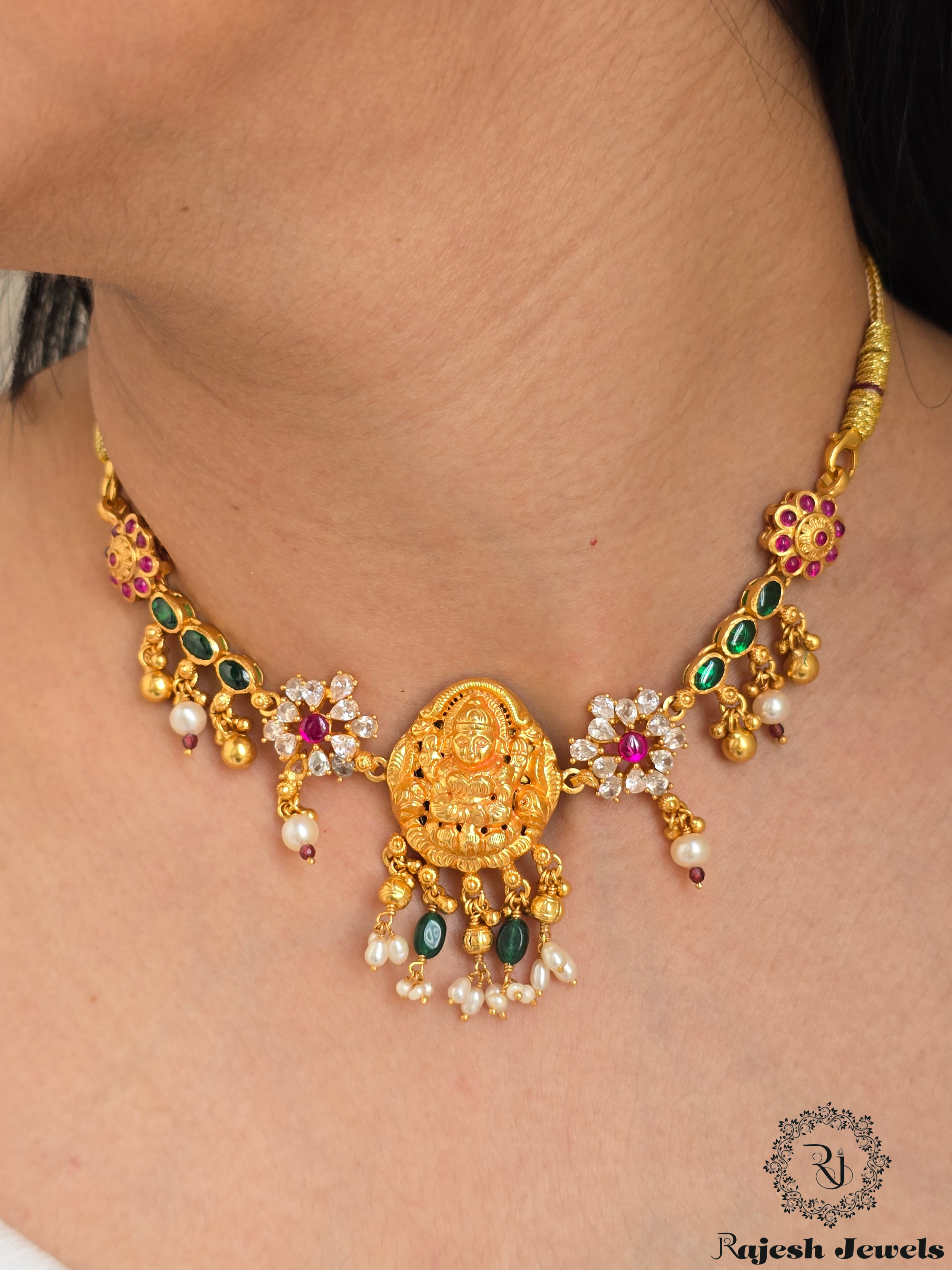 Astonishing Silver Gold Polished Choker