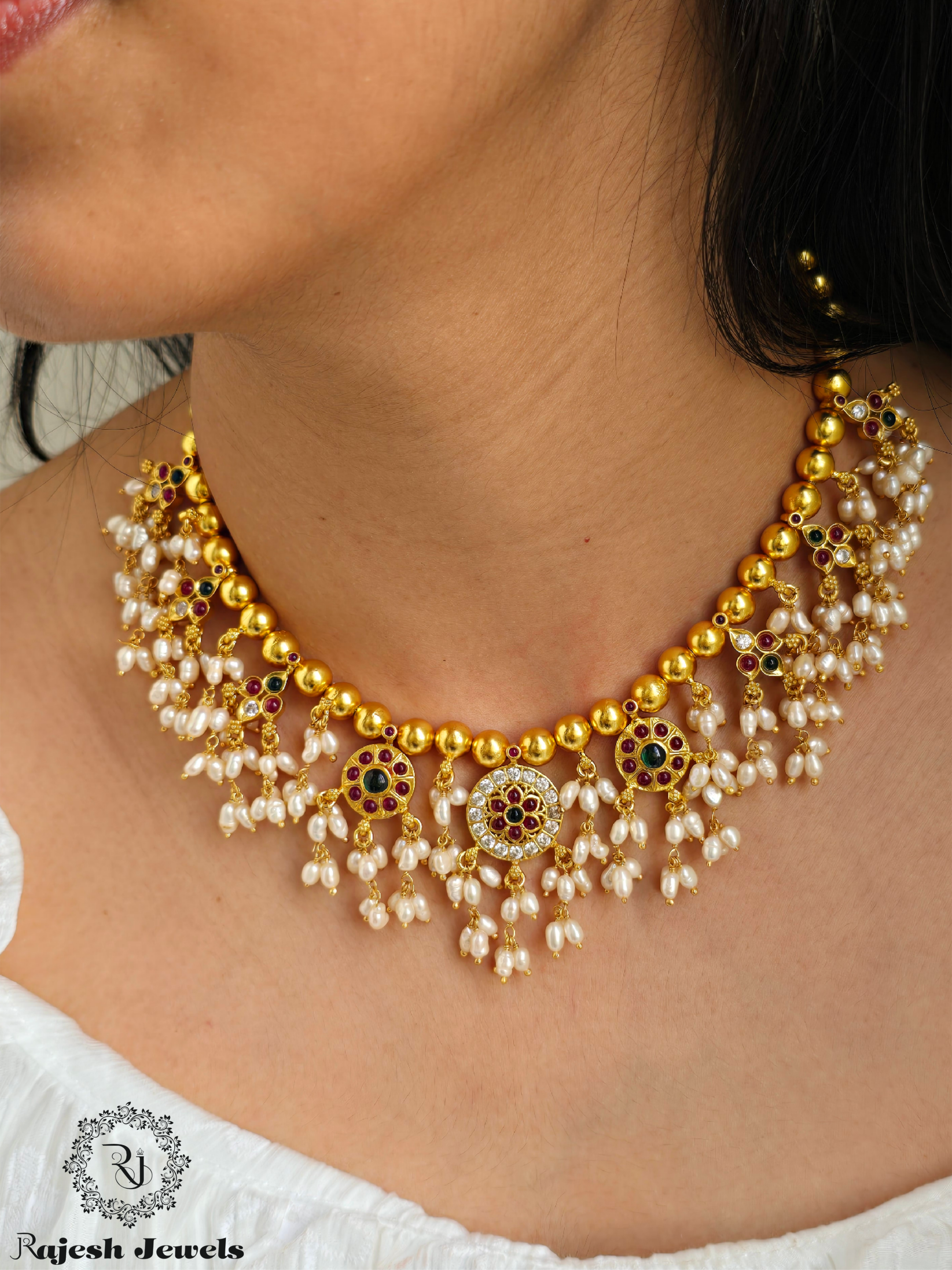 Wonderful Guttapusalu Gold Plated Necklace