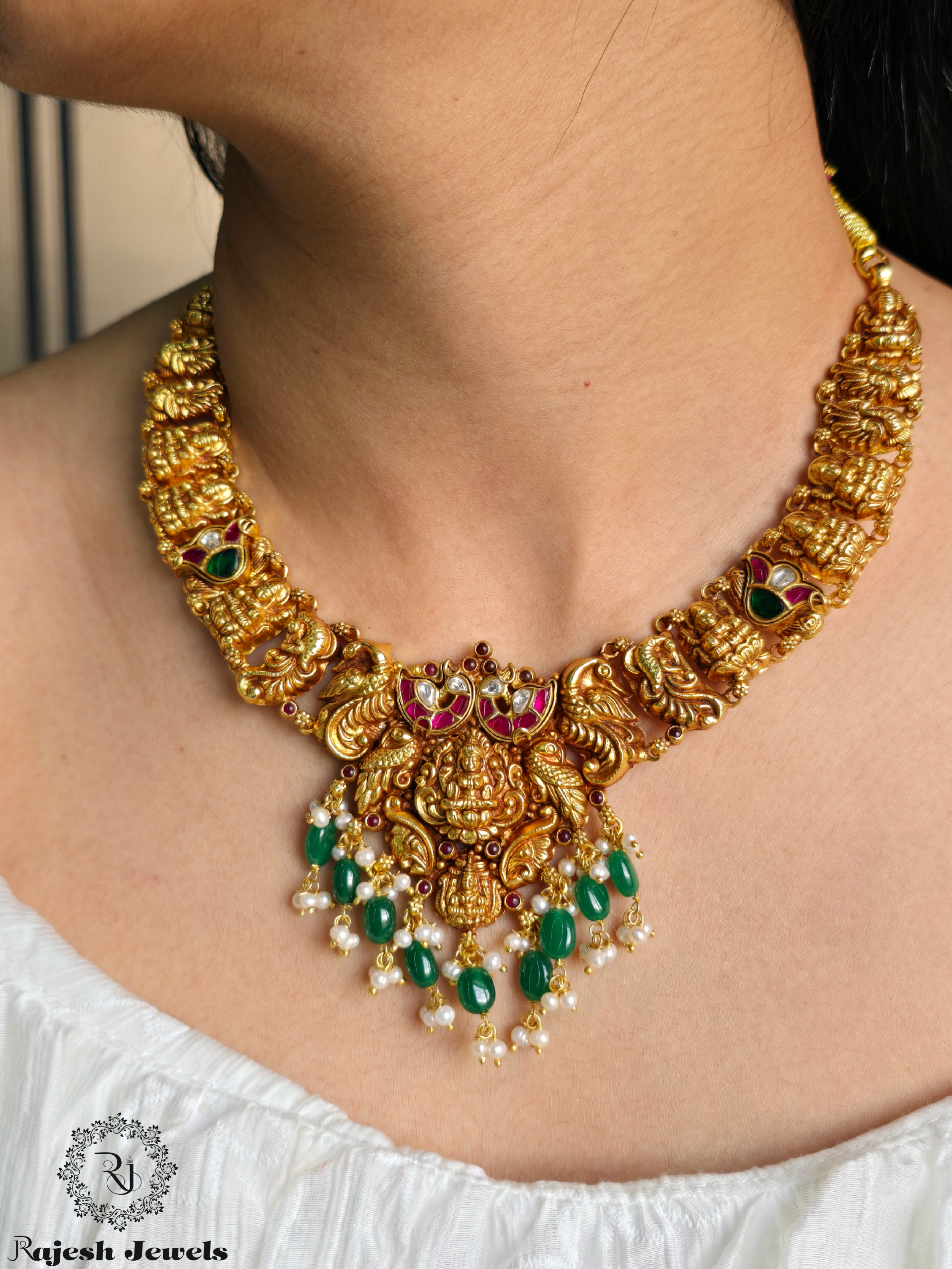 Magnificent Silver Gold Polished Necklace