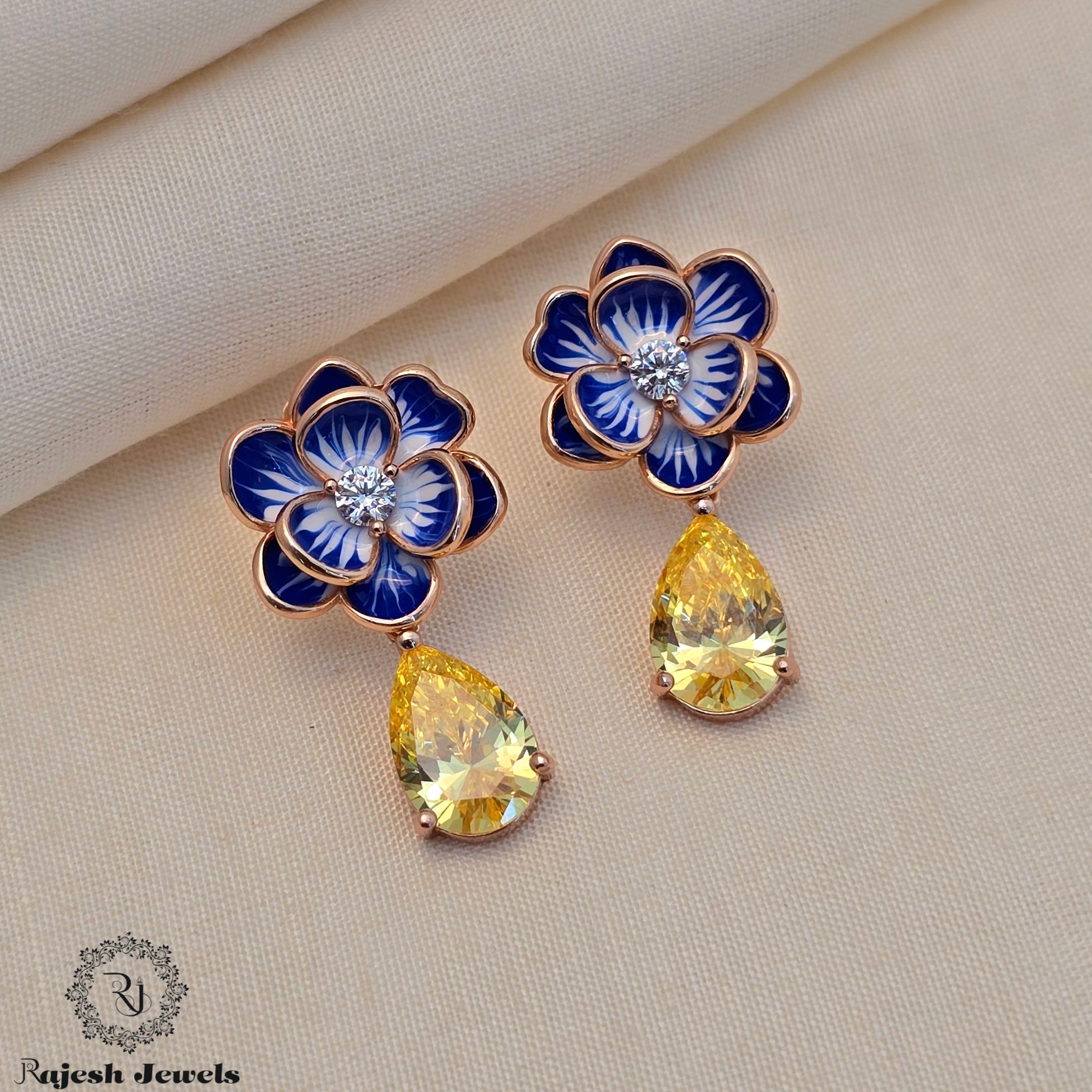 Attractive Cz Rosegold Earrings