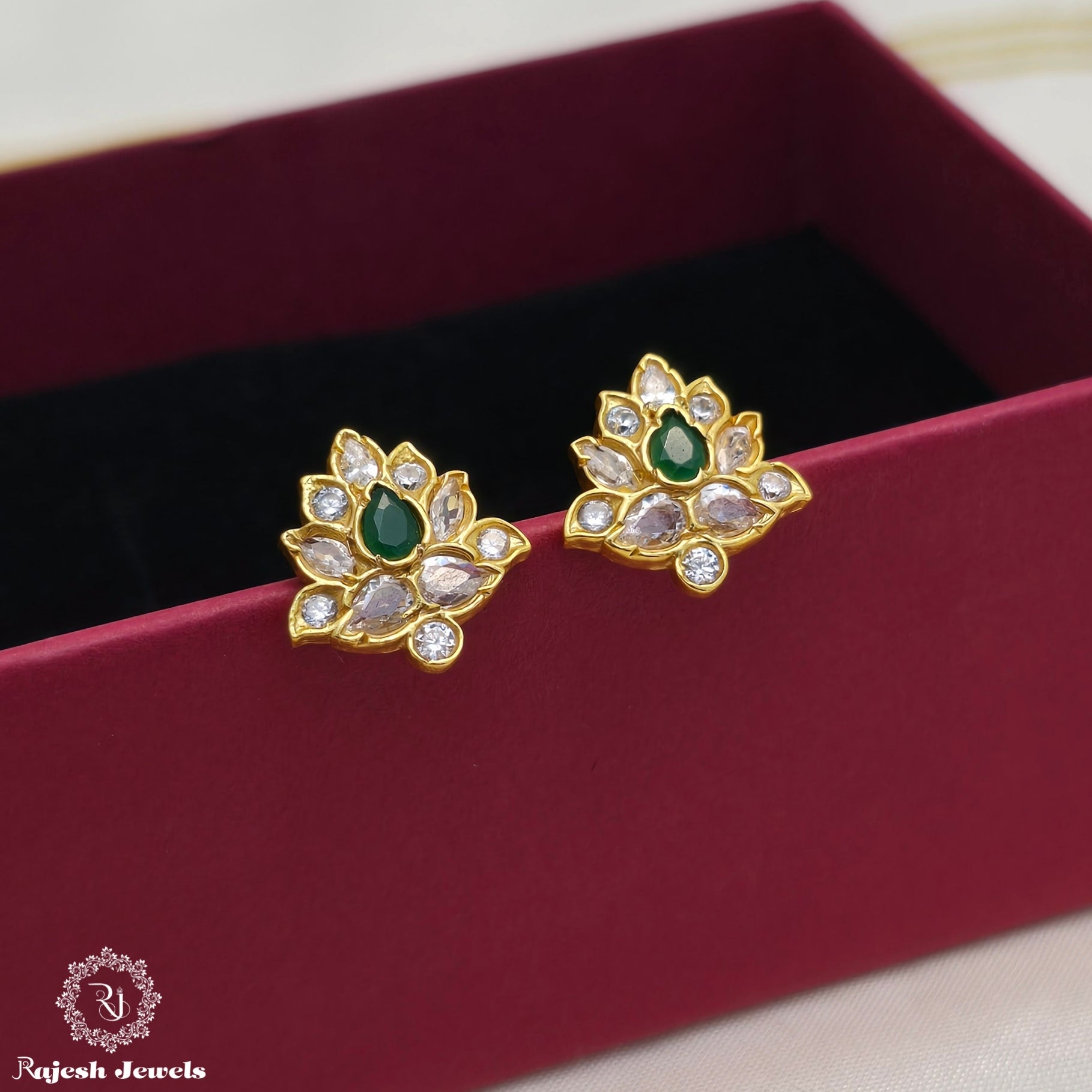 Fabulous Cz Gold Plated Earrings