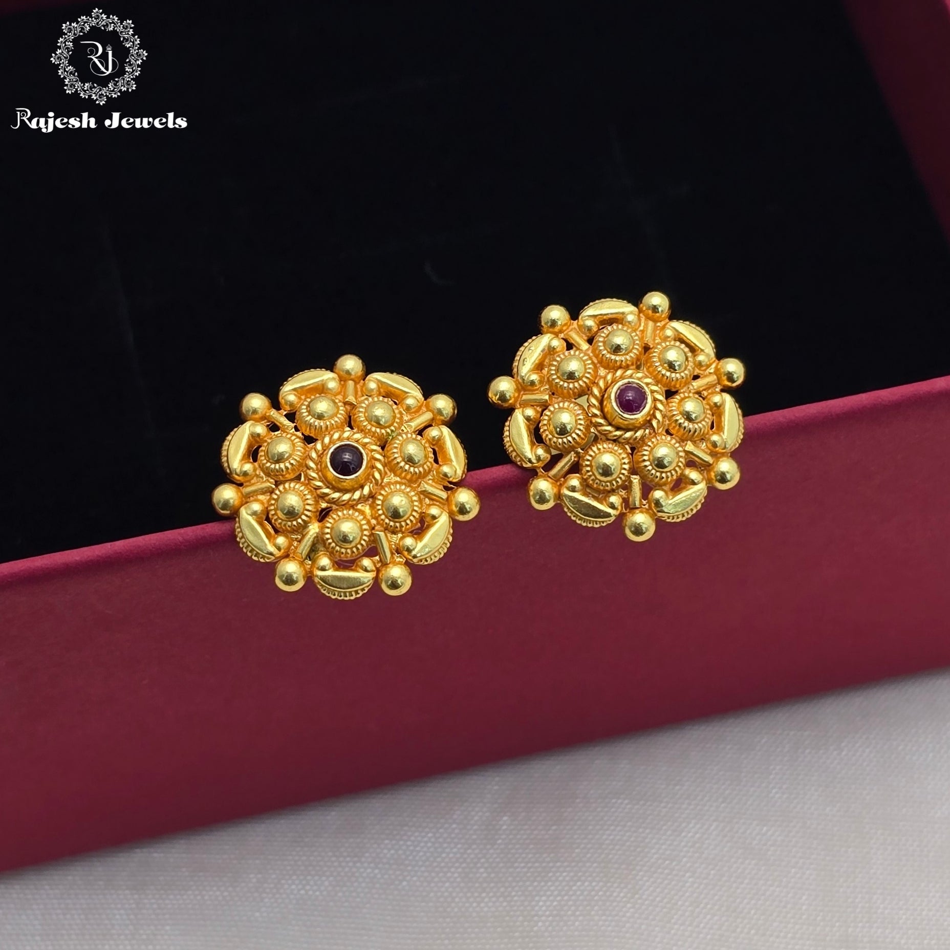 Alluring Gold Plated Stud Earrings