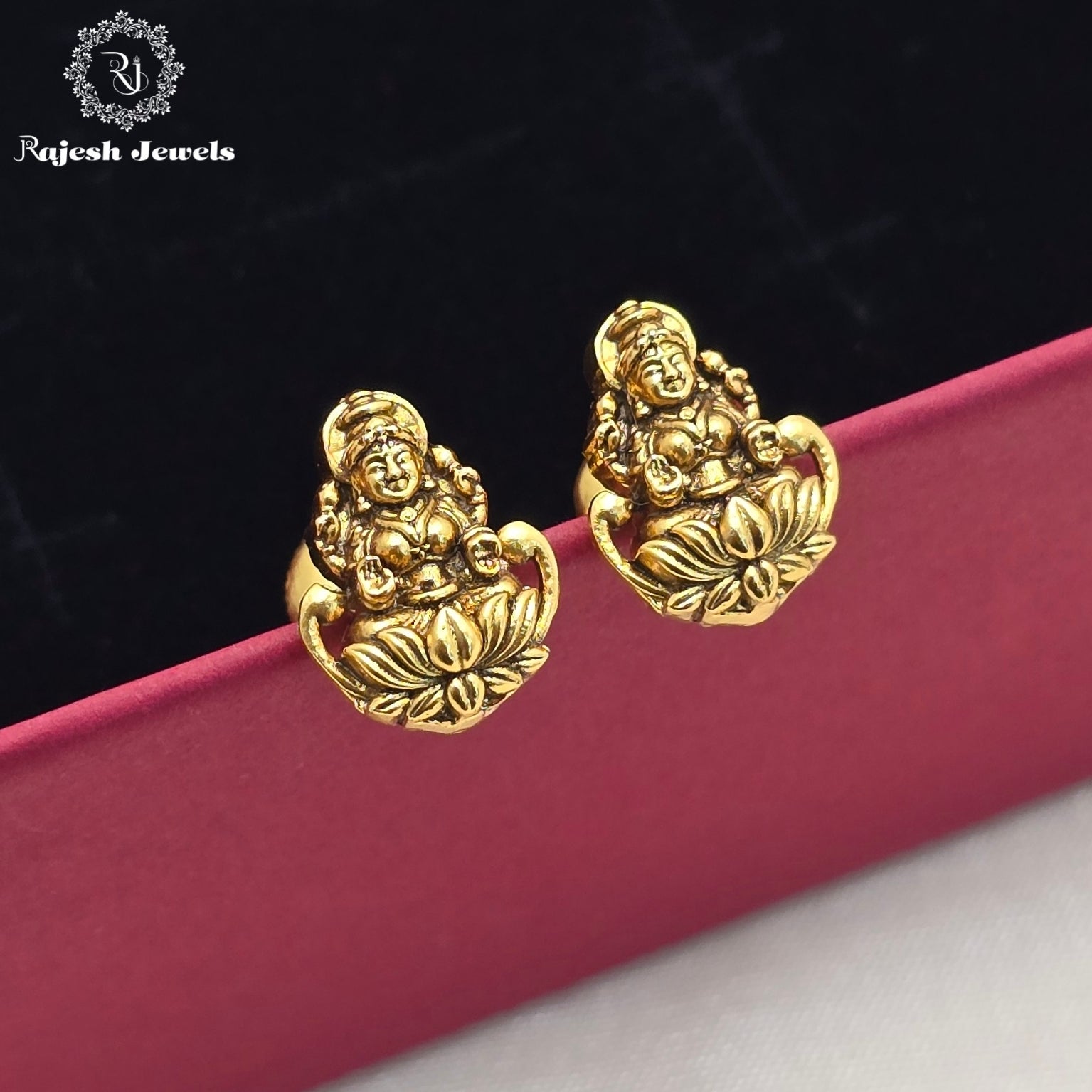Bhagya Lakshmi Antique Finish Stud Earrings