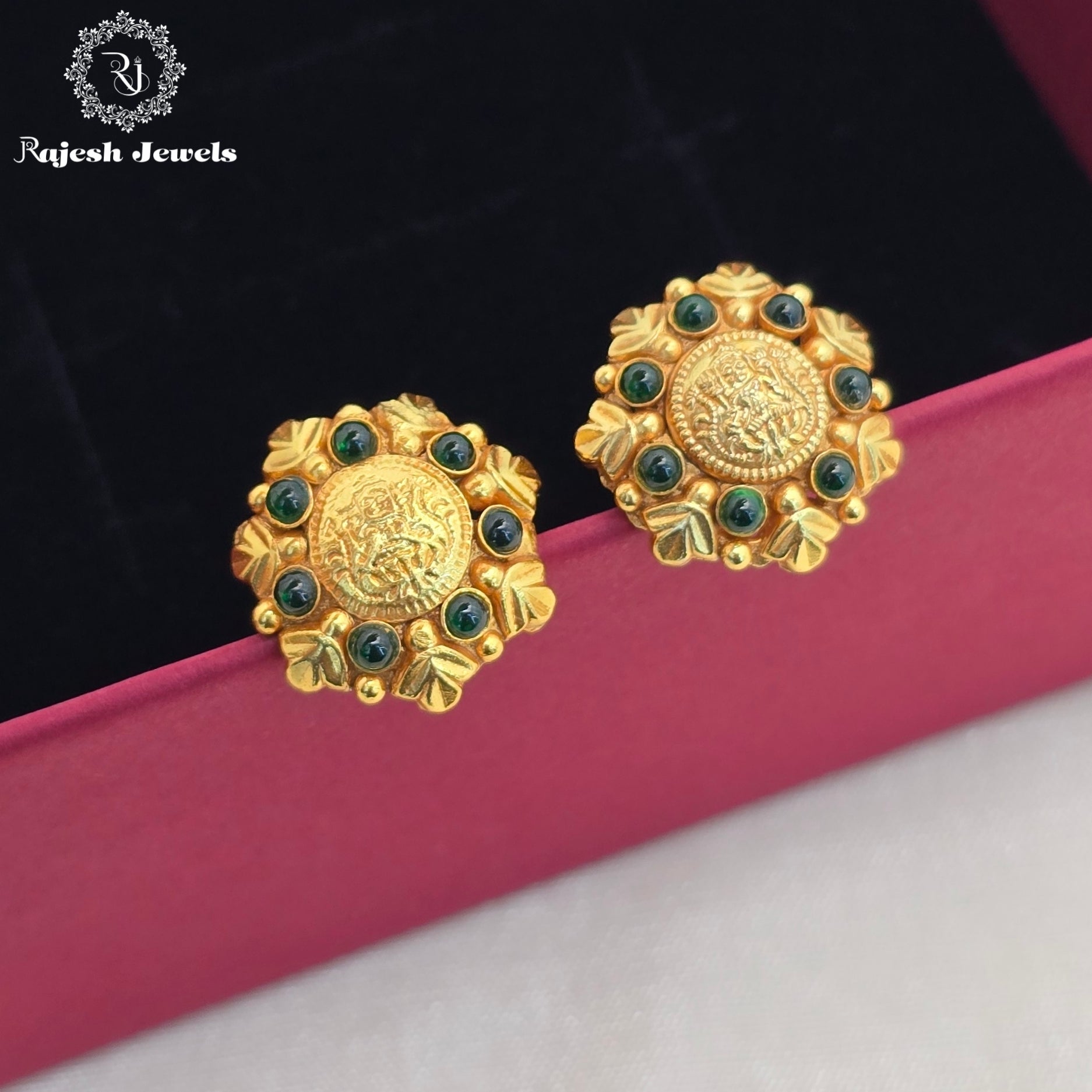 Vintage Lakshmi Kasu Stud Earrings