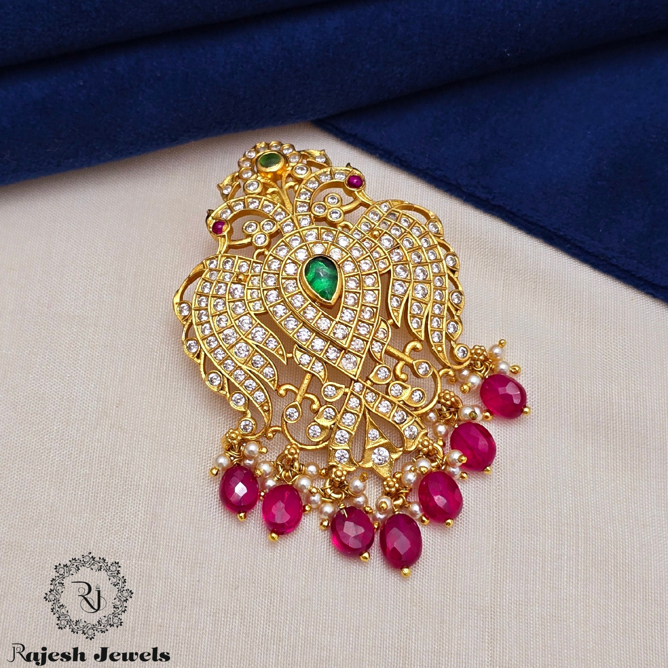 Shimmering Cz Gandaberunda Pendant
