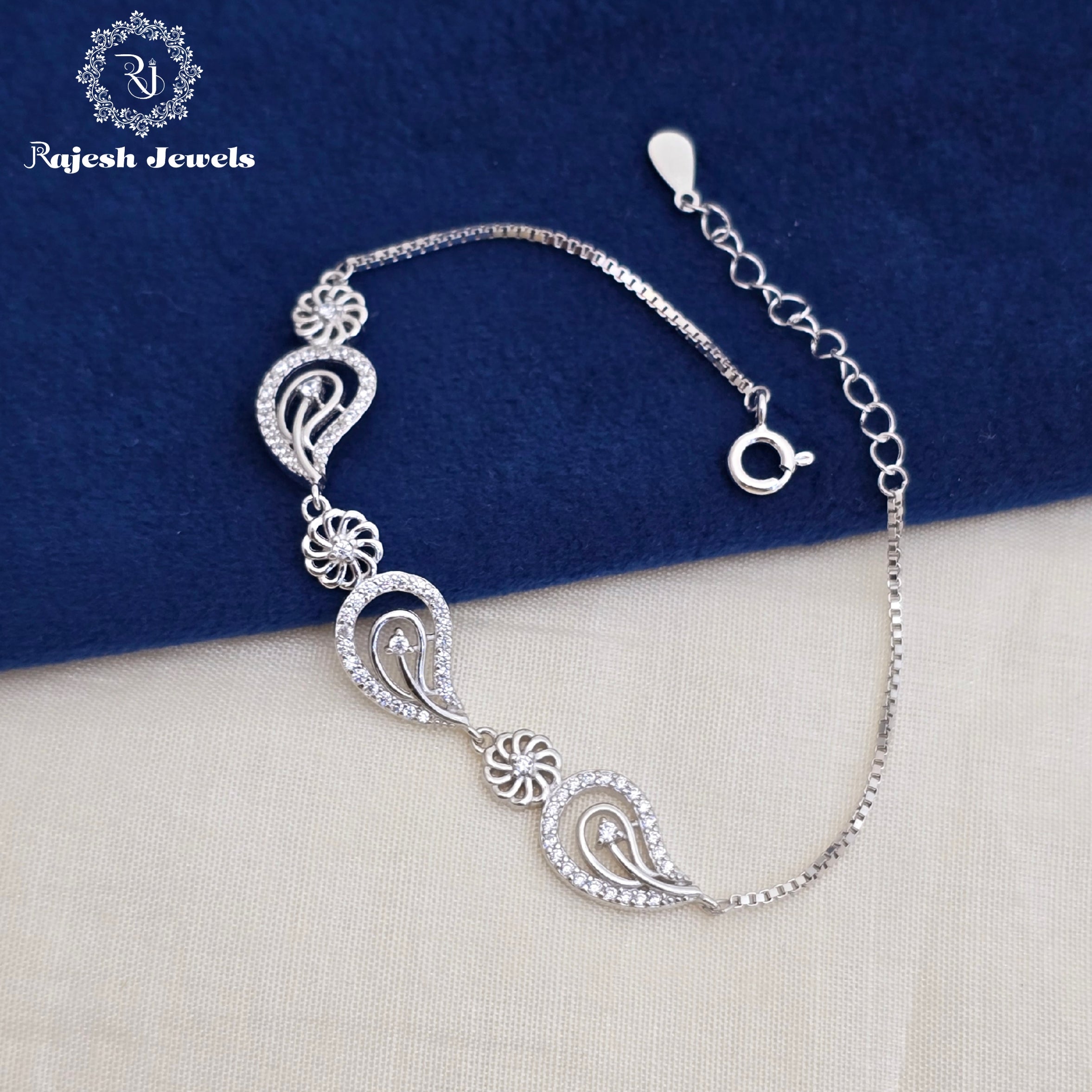 Magnificent Cz Silver Ladies Bracelet