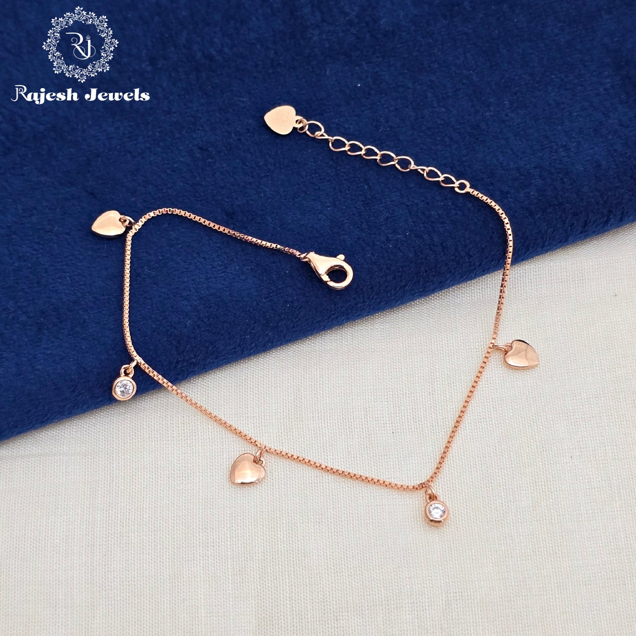 Charming Cz Heart Drops Ladies Bracelet