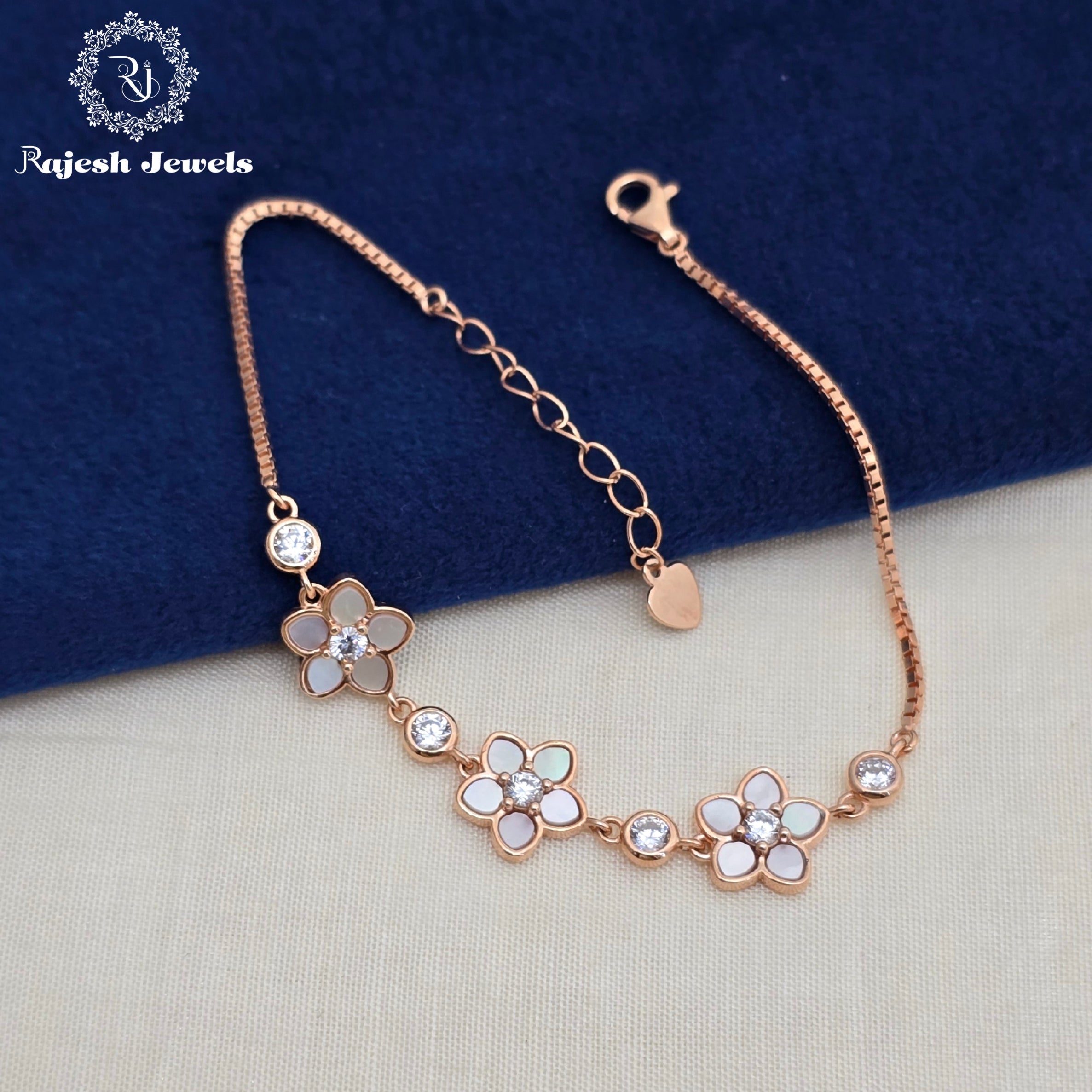 Radiant Floral Silver Ladies Bracelet