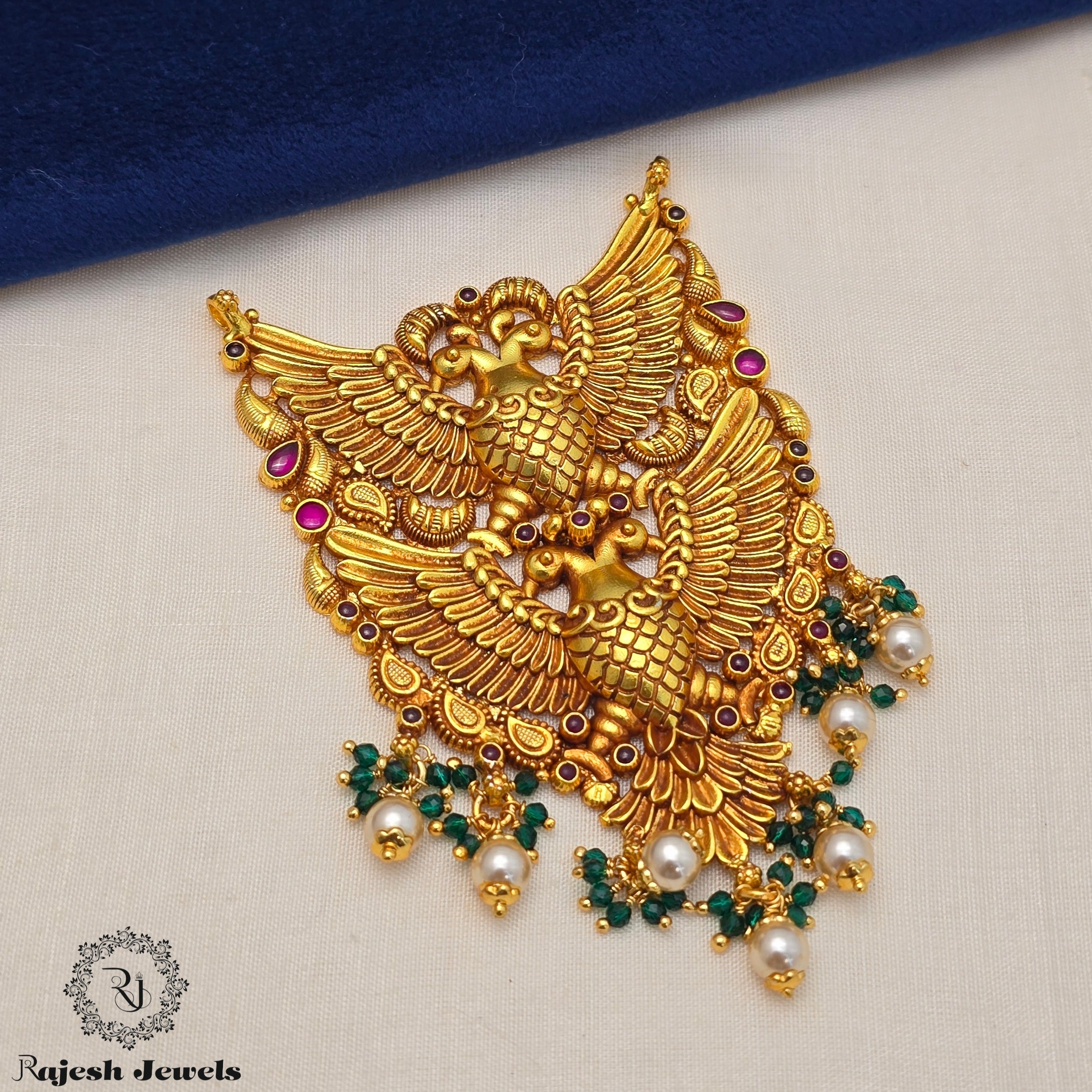 Elegant Double Gandaberunda Silver Pendant