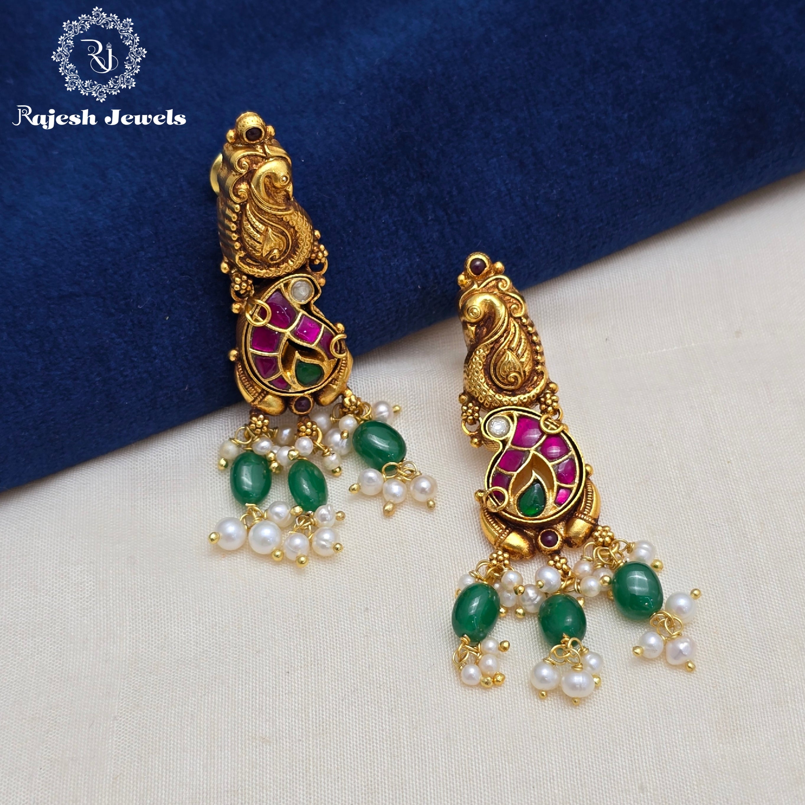 Mango Motif Kundan Earrings