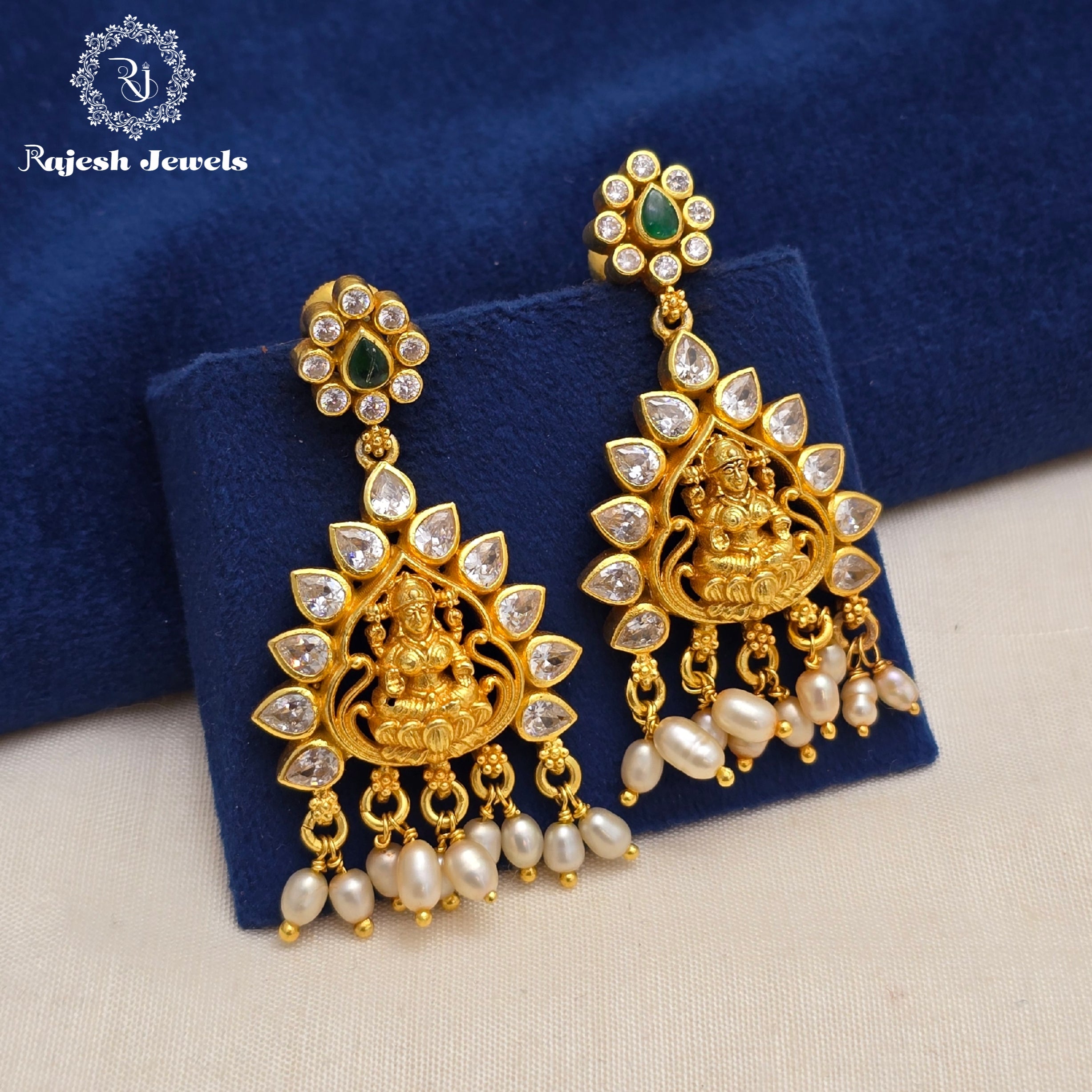 Shimmering Lakshmi Chandbali Earrings