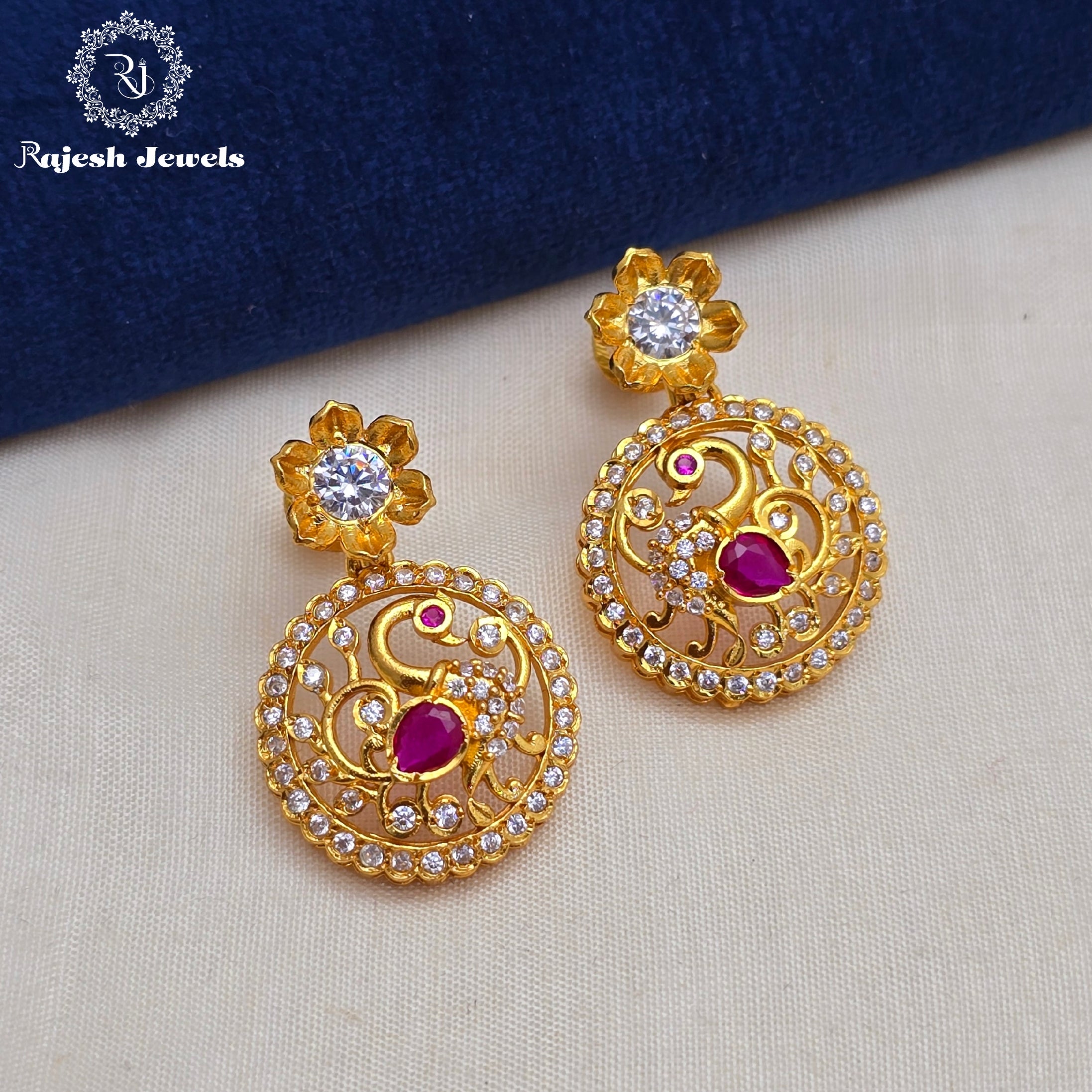 Opulent Cz Swan Earrings