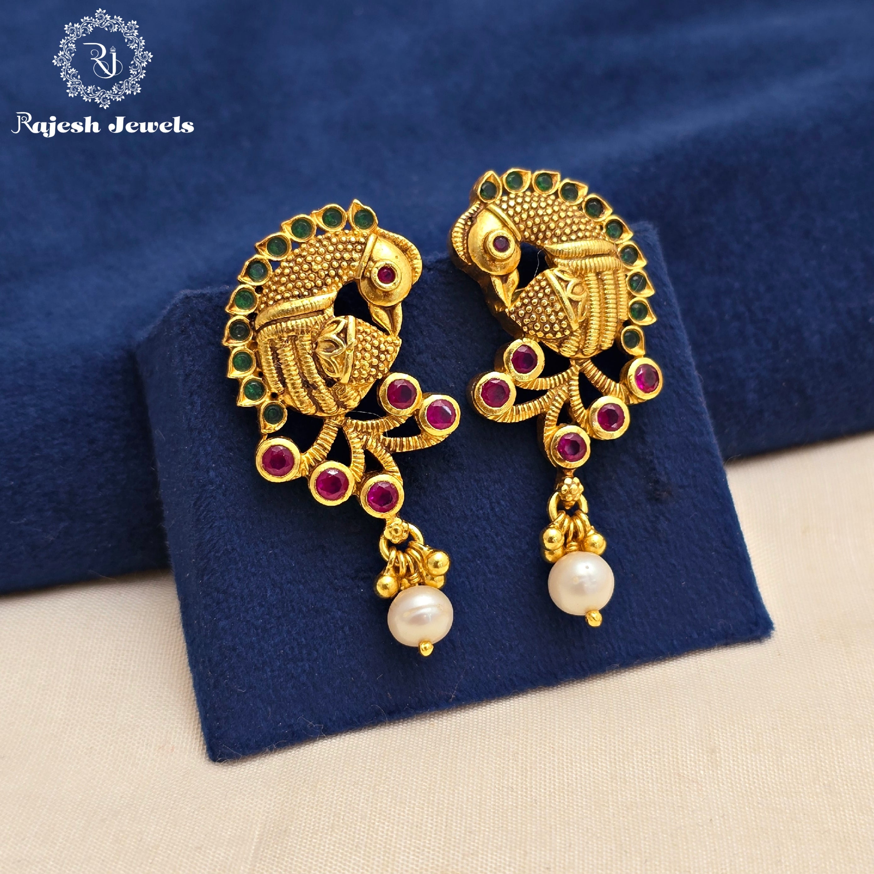 Love Birds Gold Plated Earrings