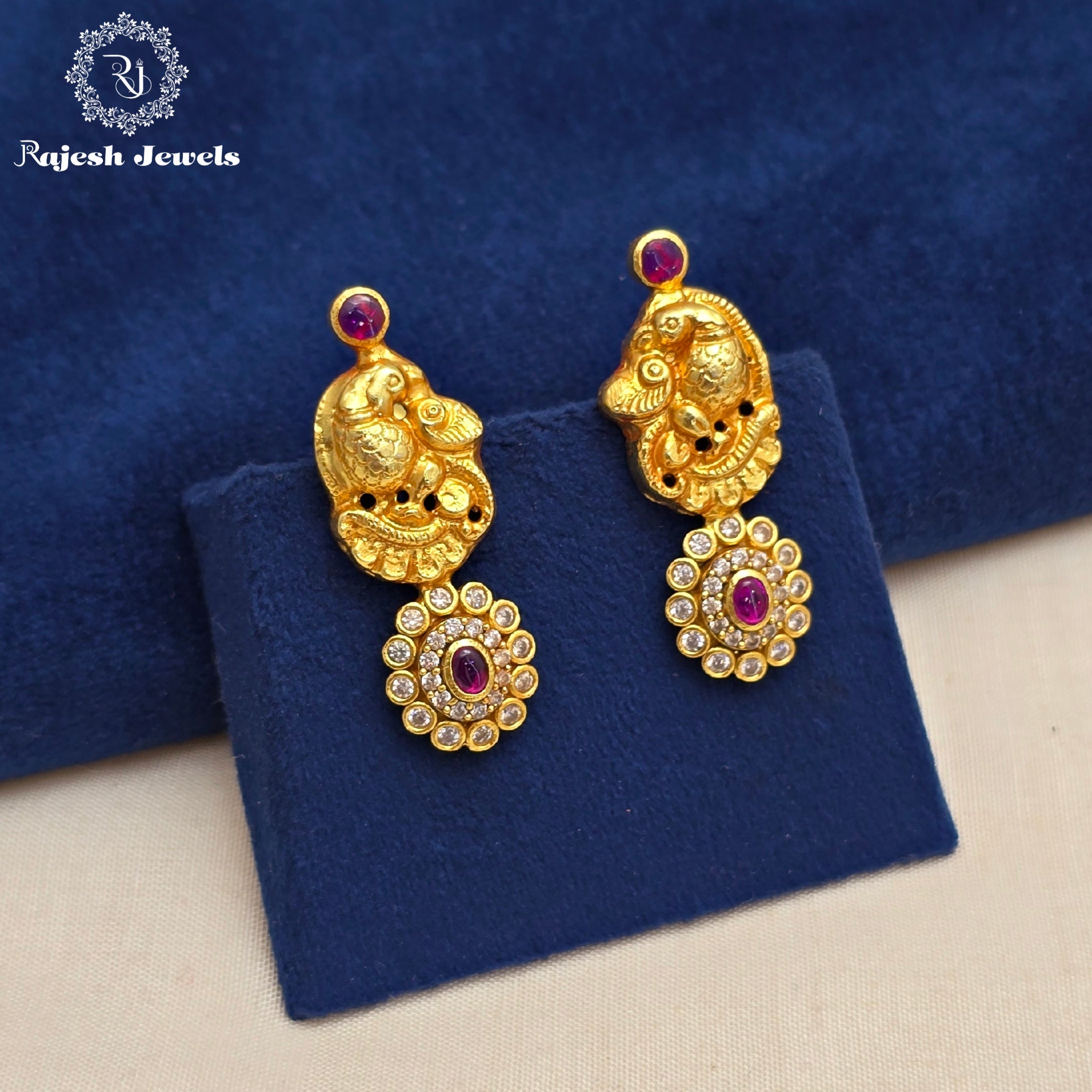 Classy Peacock Nakshi Earrings