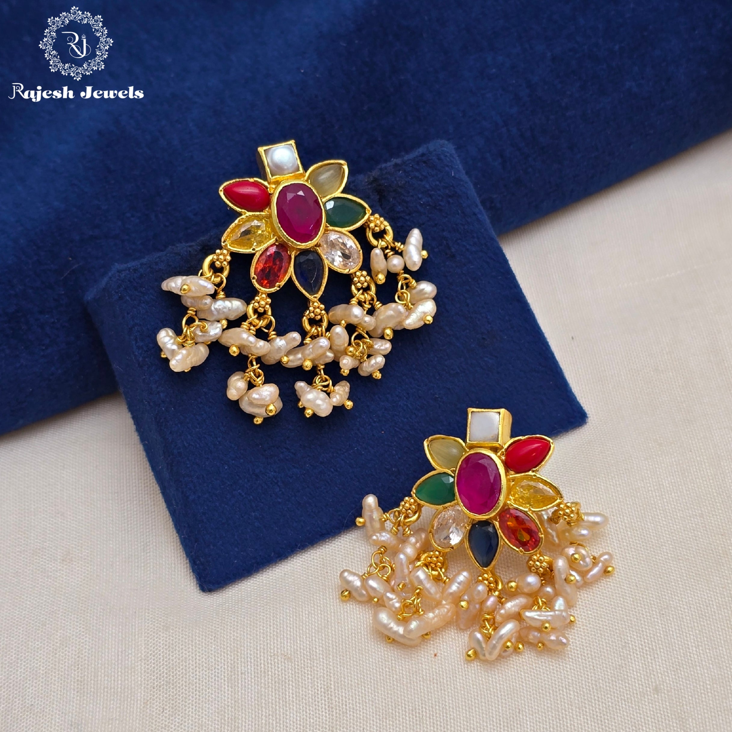 Guttapusalu Navrathan Stud Earrings