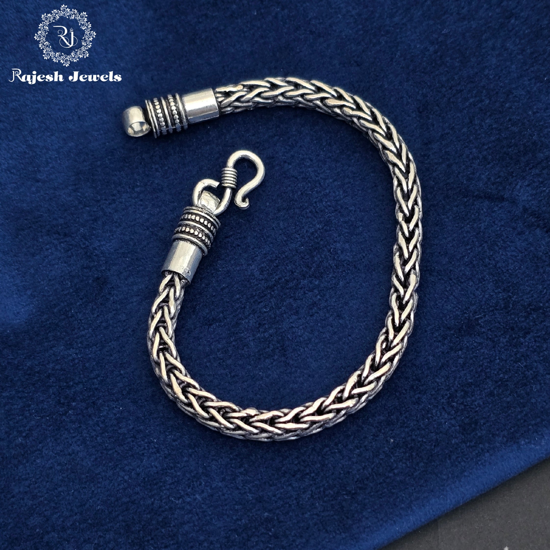 Interlinked Oxidised Men's Bracelet