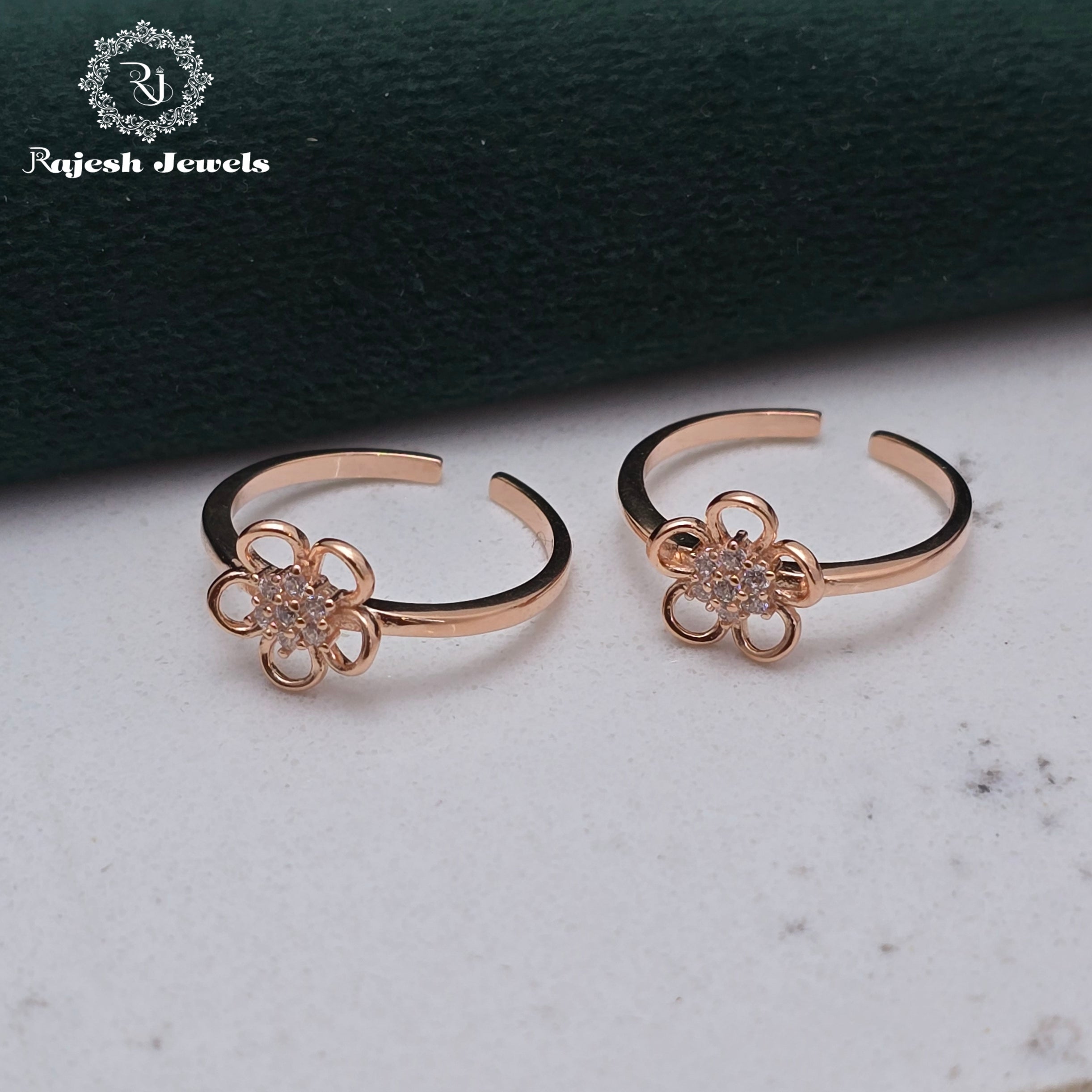 Blossomy Cz Rosegold Toerings